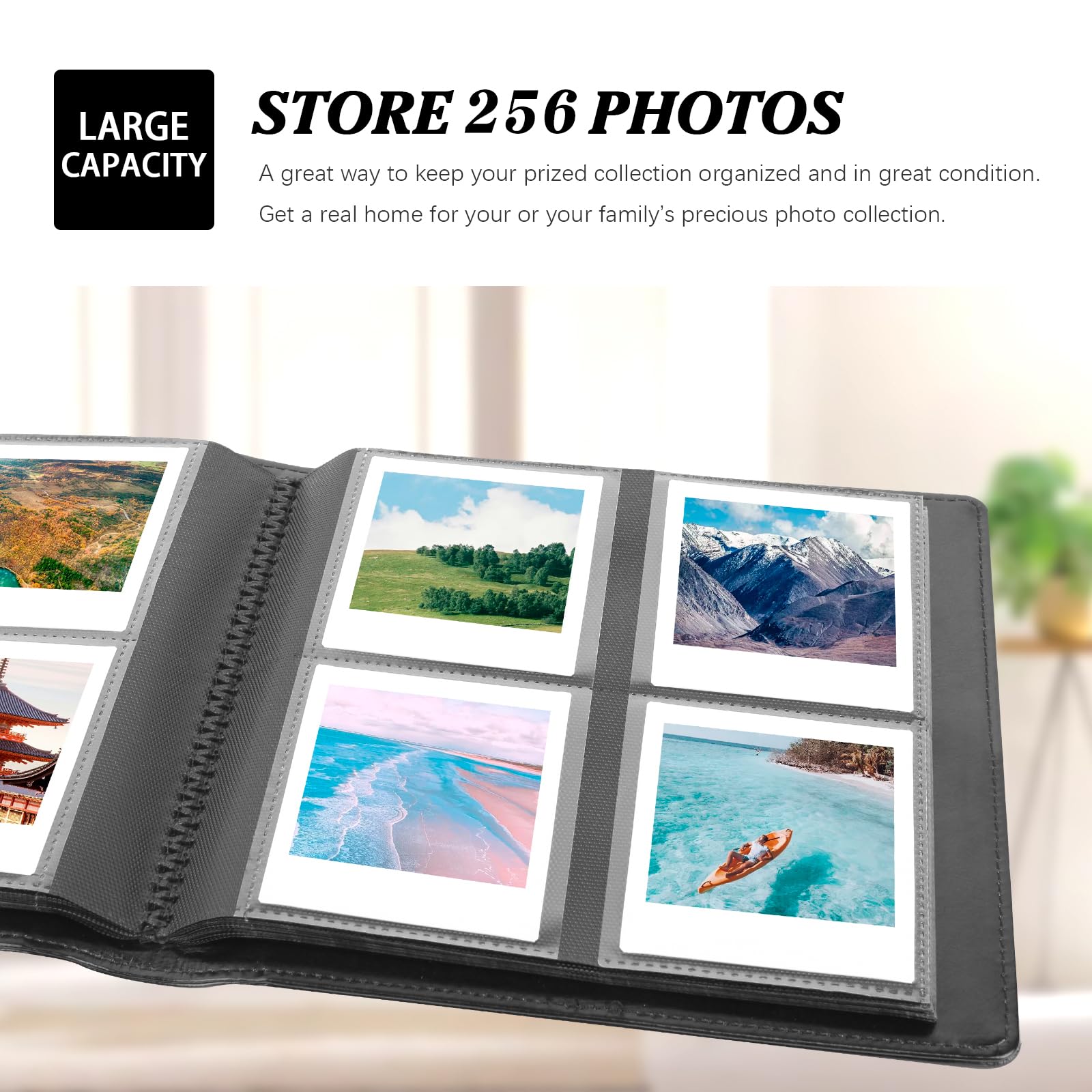 288 Pockets Photo Album For Fujifilm Instax Square Sq1/Sq6/Sq10/Sq20 Camera, Kodak Mini 3 Square,Mini Shot 3 Square, Mini Shot 3 Square Printer, Album For Instax Square Photo, Kodak 3X3' Photo