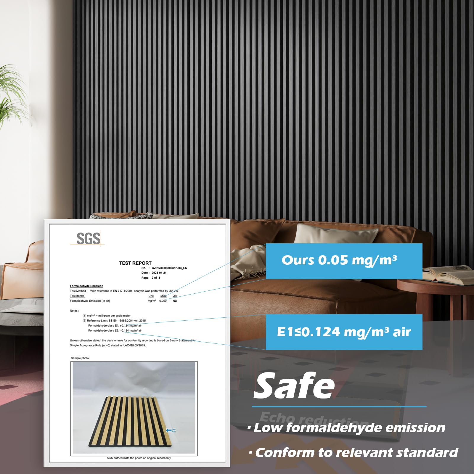 Art3D 2-Pack 108 X 12 Acoustic Wood Panels For Wall, Soundproof Wood Slat Panel For Wall And Ceiling, 3D Fluted Sound Absorbing