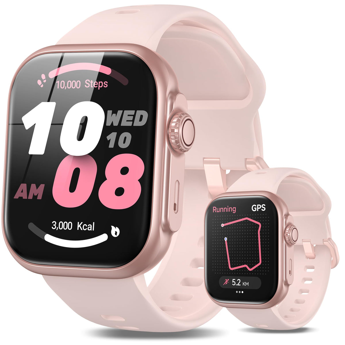 Smart Watch For Women [Gps, Alexa Built-In], 24/7 Heart Rate Monitor With Hrv, Spo2/Stress/Sleep/Female Cycle Tracking, Calls & 