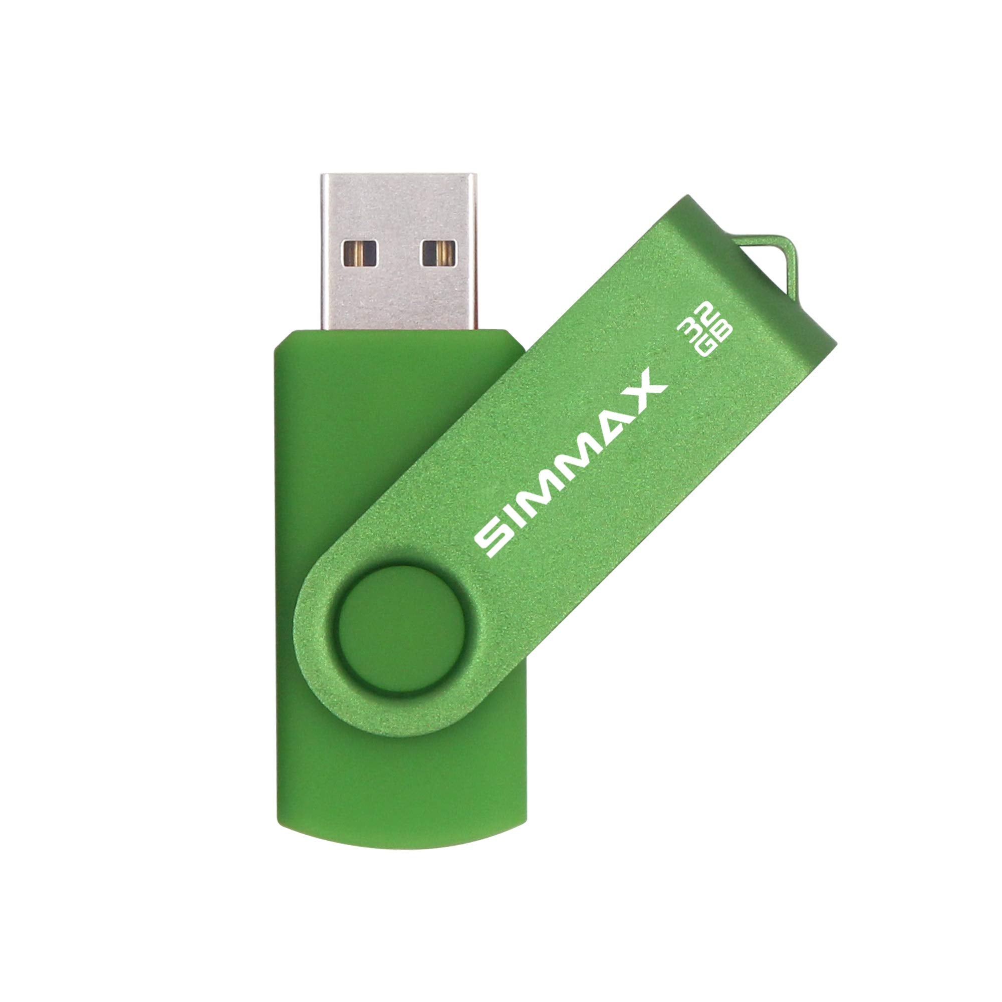 Simmax 3 Pack 32Gb Memory Stick Usb 2.0 Flash Drives Swivel Thumb Drive Pen Drive (32Gb Pink Blue Green)