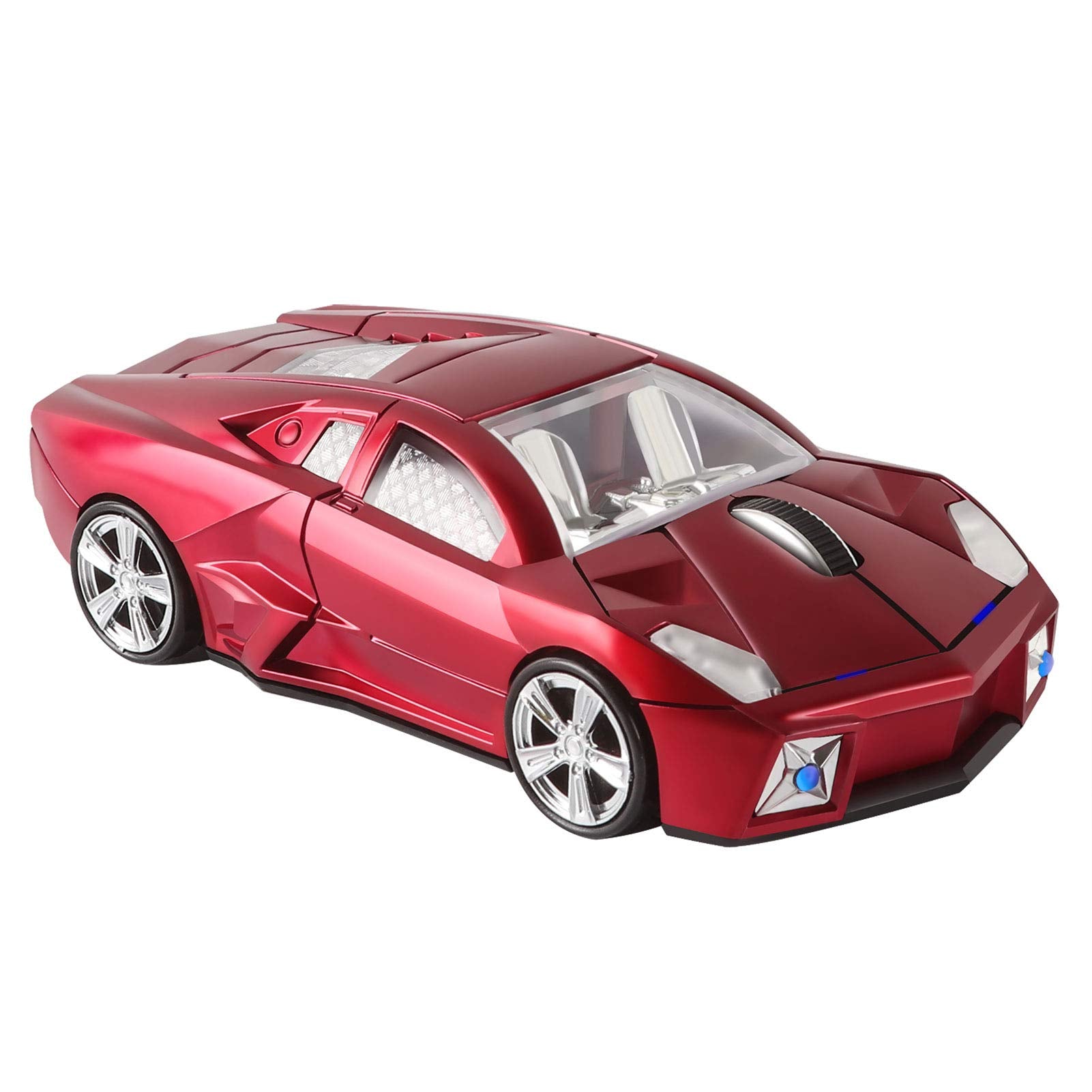 Chuyi Cool Sports Car Shaped Wireless Mouse 1600Dpi Cordless Optical Mice With Usb Receiver For Office School Home Travel, For P