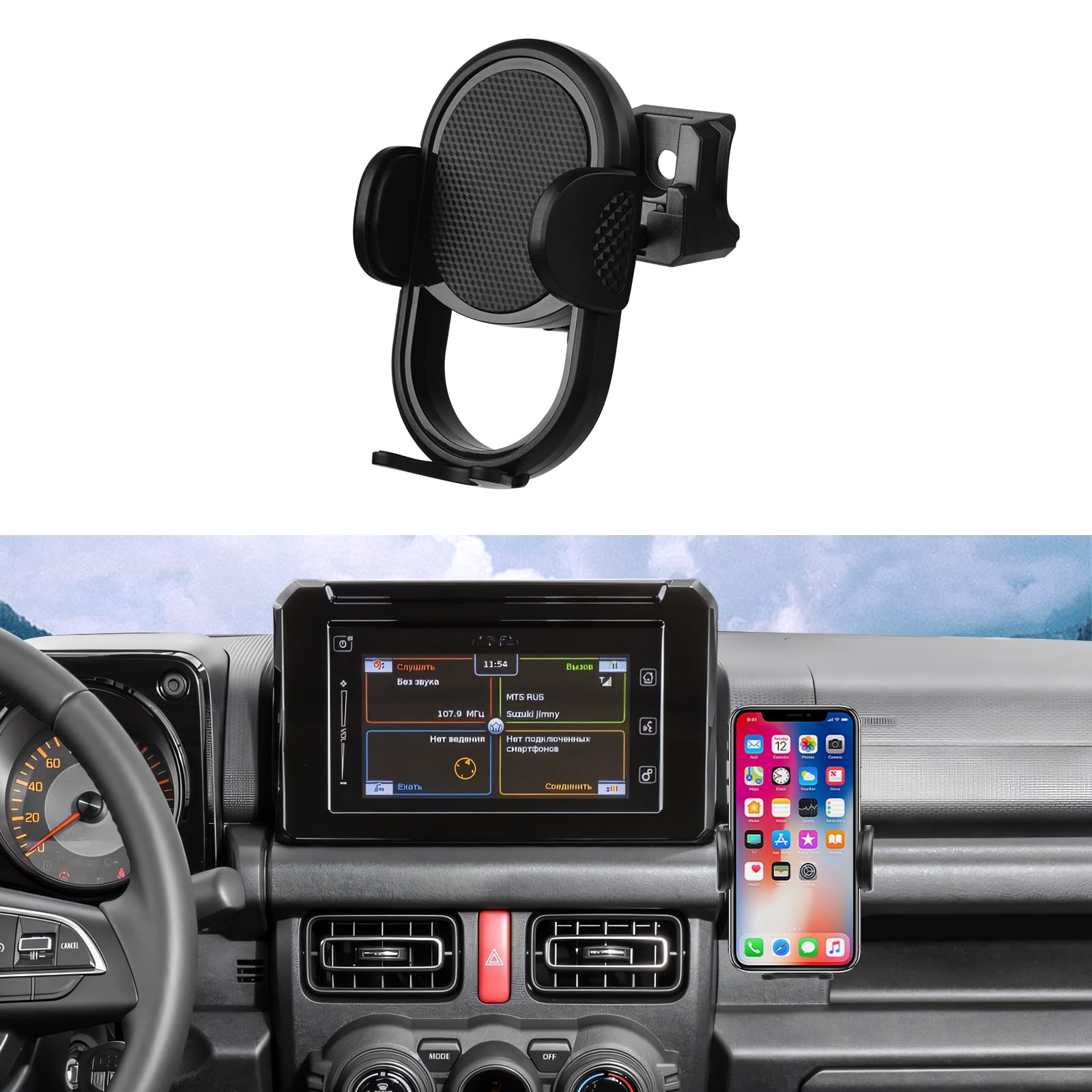 Autorder Car Phone Holder For 2019-2025 Suzuki Jimny Accessories Phone Mount Cell Phone Car Mount Automobile Phone Stabilizer 36