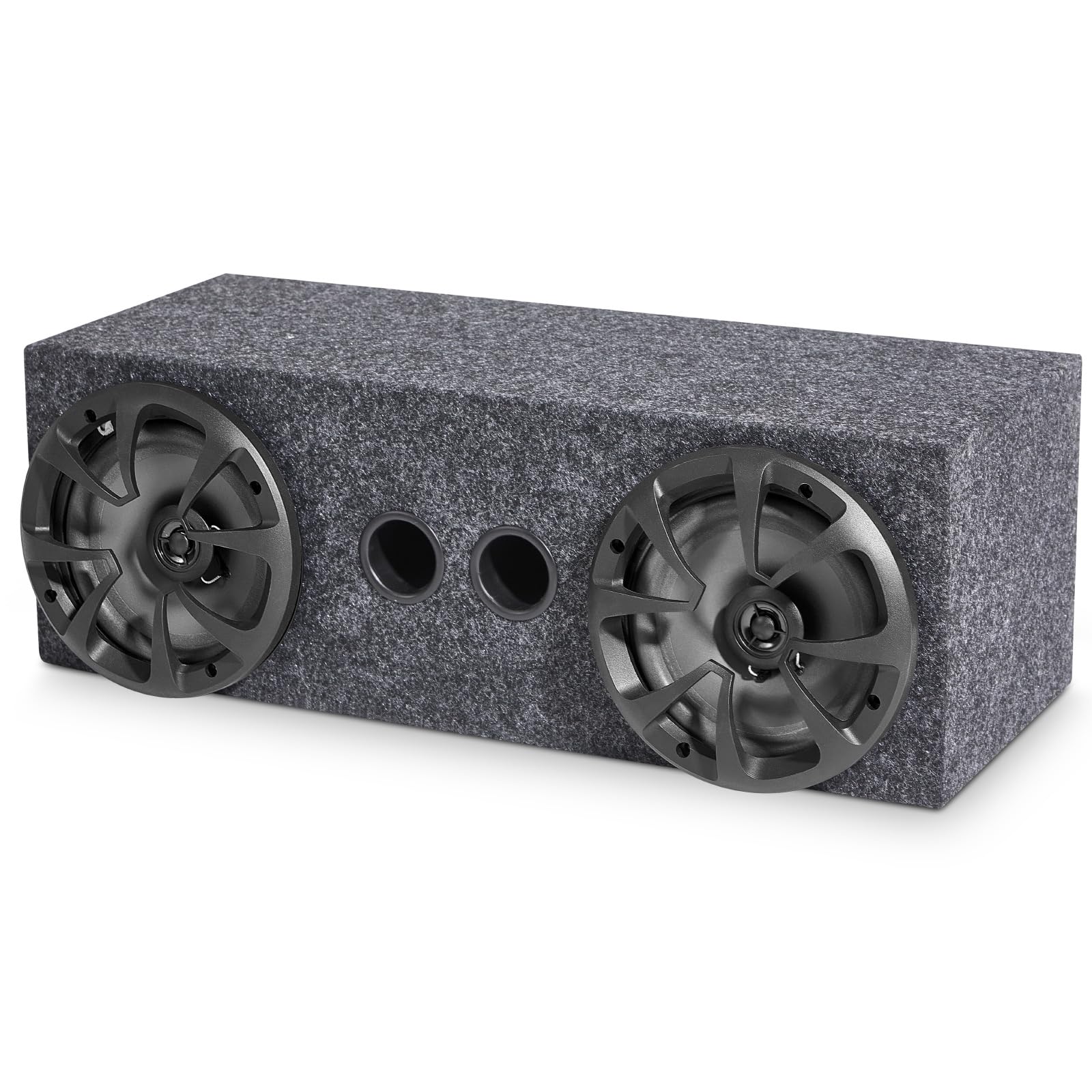 Datanly 1 Pack 6.5 Inch Dual Coaxial Car Audio Speakers with Enclosure Box, 2Way Full Range System 4 Ohm 100w Power, Compact Sp