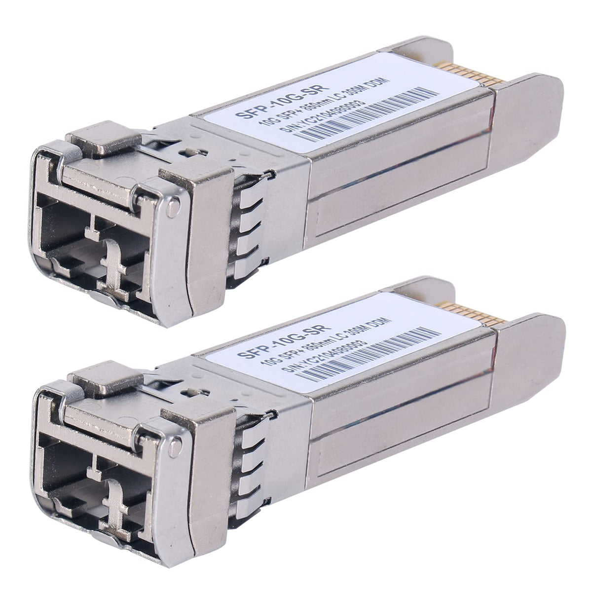 2Pcs 10G Sfp Lc Mmf300M 10Gbase Sr Sfp+ Transceiver, 10G 850Nm Mmf, Up To 300 Meters, Compatible With Cisco Sfp 10G Sr, Meraki M