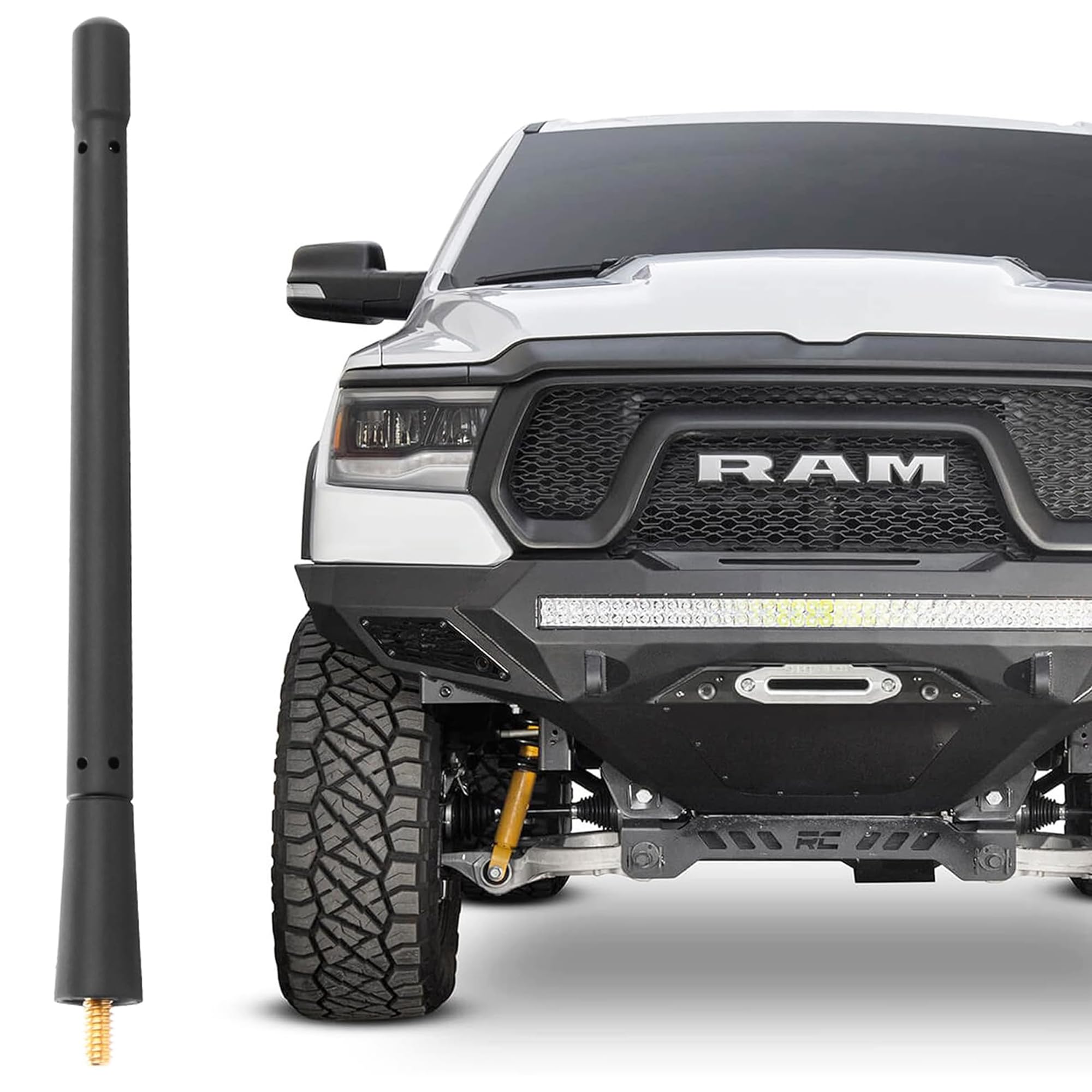 Vofono Short Antenna For Dodge Ram 1500 2500 3500 2009 2025, Truck Dodge Ram 1500 Accessories, 7 Inches Stubby Dodge Ram Classic Warlock Antenna Replacement Mast Optimized Car Radio Reception