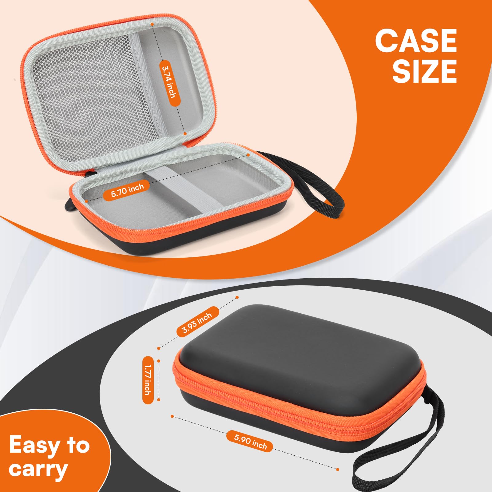 Yussot Case Compatible With Lacie Rugged Mini 1Tb/ 2Tb/ 4Tb/ 5Tb External Hard Drive Portable Hdd, Carring Case Storage Holder F