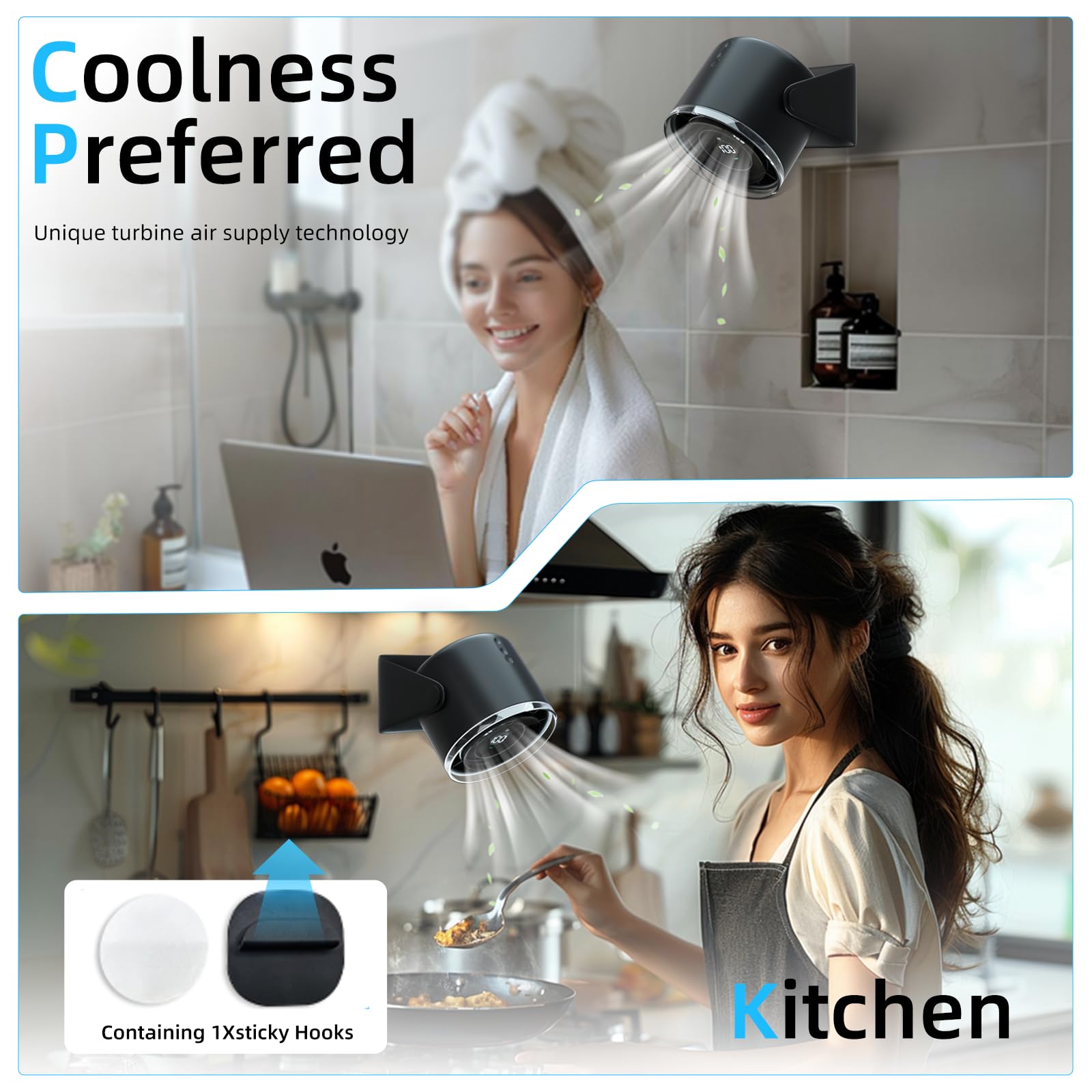 Desk Fan, Strong Airflow 100 Speeds Quiet Digital Display Rechargeable Battery Operated Fan Portable Personal Fan For Office, Be