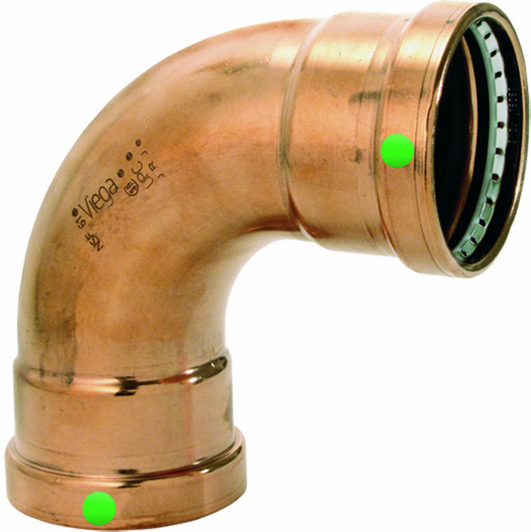 Viega Copper 20623 Propress Zero Lead Xl-C 90-Degree Elbow With 2-1/2-Inch P X P, 1-Pack,WBHDWB008J320EE