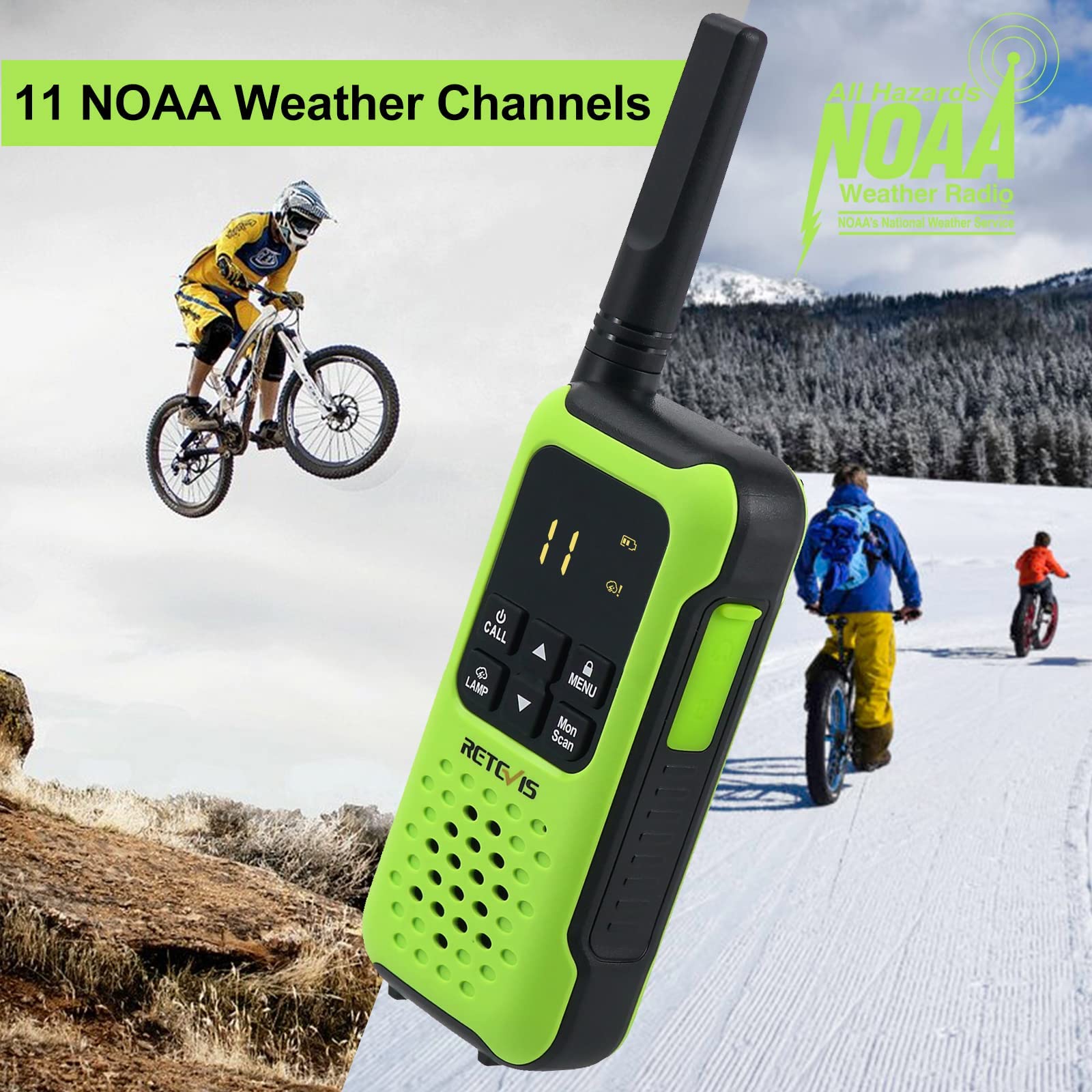 Retevis Rt49P Waterproof Walkie Talkie, Ip67 Portable Frs Two Way Radios, Handheld Walkie Talkies Rechargeable Floatable, Noaa, Flashlight Sos, For Golf, Fishing, Hunting 4 Pcs