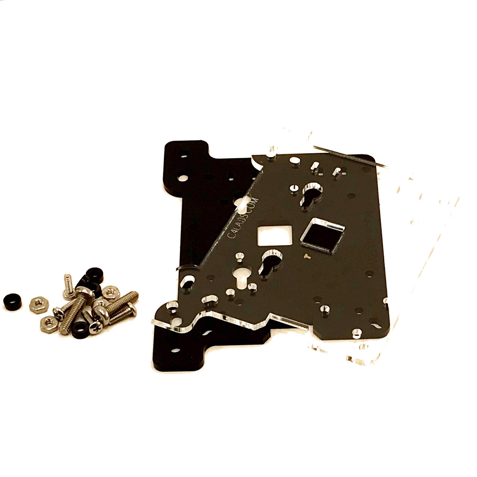 Zebra Vesa Arm Mounting Plate   Acrylic   For Raspberry Pi5, 4 B, 3B+, 3, Pi 2, And Pi B+ Arduino: Black