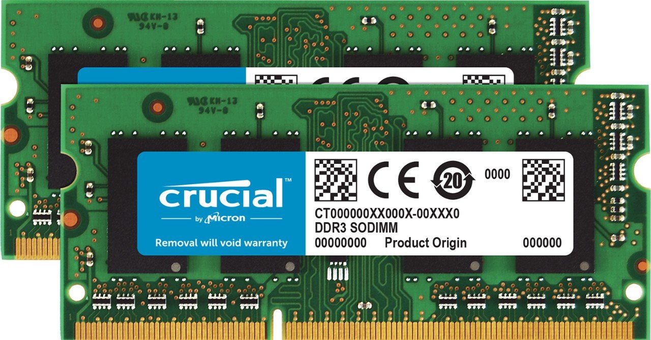Crucial Ram 8Gb Kit (2X4Gb) Ddr3 1600 Mhz Cl11 Laptop Memory, Green, Ct2Kit51264Bf160Bj