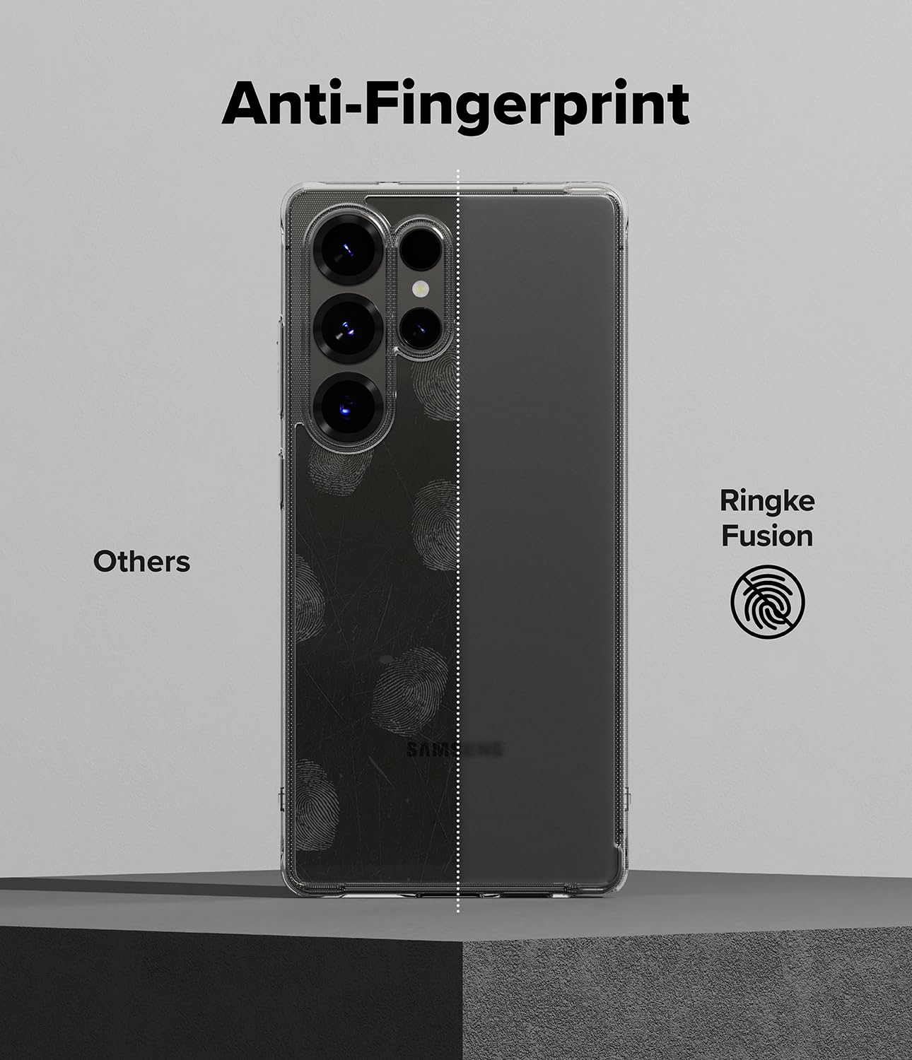 Ringke Fusion [Oil & Dirt Resistant] Compatible With Samsung Galaxy S25 Ultra Case, Anti-Fingerprint Technology Prevents Oily Sm