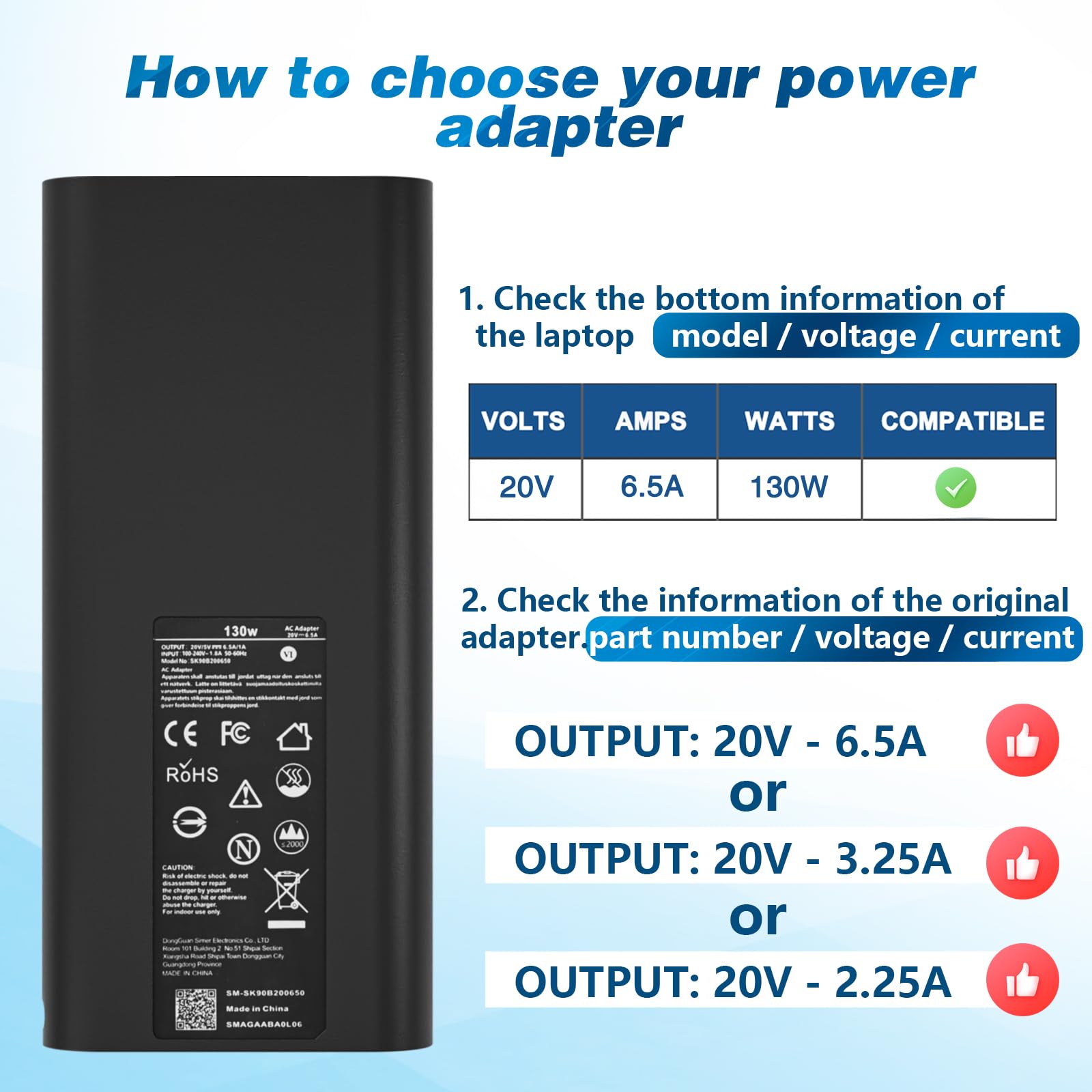 130W Usb C Charger For Dell Laptop: Replacement Dell Precision 5560 5550 5570 5520 5750 3581 3560 5530 2 In 1 Dell Xps 15 9575 2
