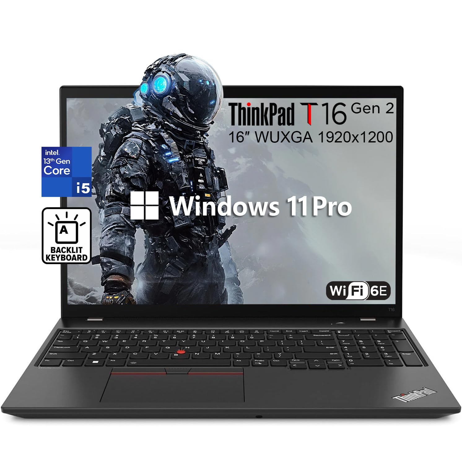 Lenovo ThinkPad T16 Gen 2 16 FHD+ Business Laptop Computer, 13th Gen Intel 10-Core i5-1335U (Beat i7-1255U), 24GB DDR4 RAM, 1TB 