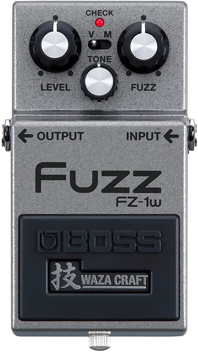 Boss Fz 1W Waza Craft Fuzz Bundle With Instrument Cable, Patch Cable, Picks, And Austin Bazaar Polishing Cloth