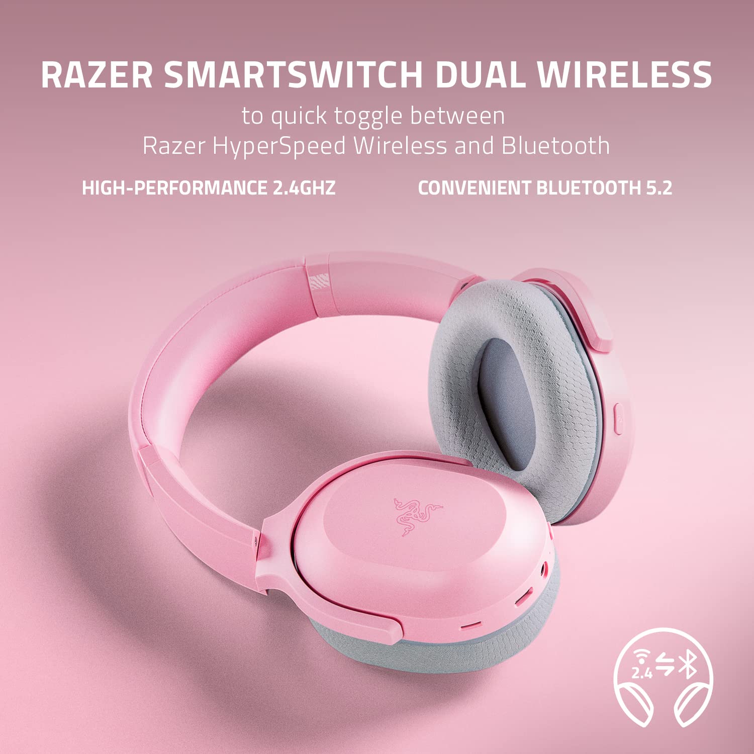 Razer Barracuda Wireless Gaming & Mobile Headset (Pc, Playstation, Switch 2, Android, Ios): 2.4Ghz Wireless + Bluetooth - Integr