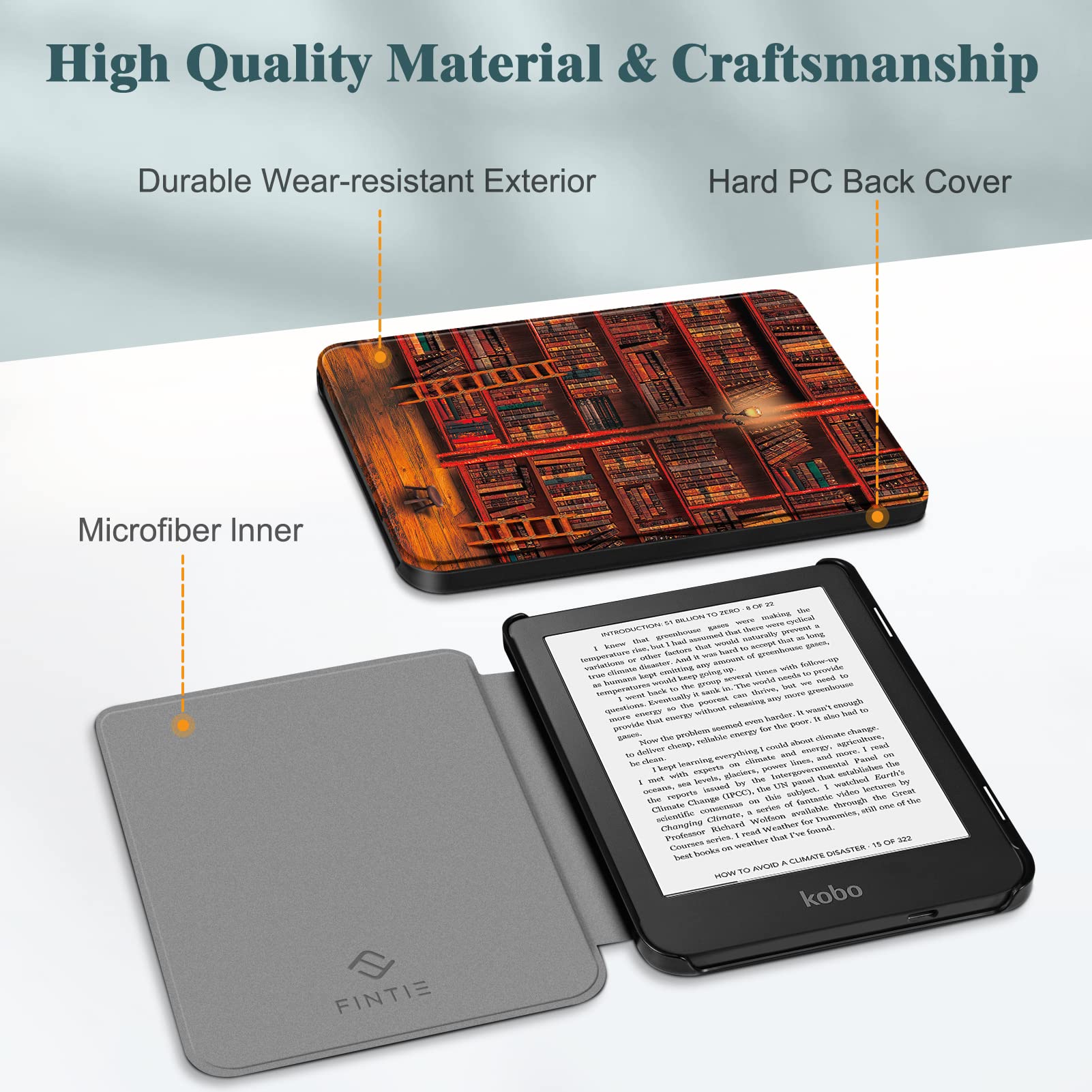 Fintie Slimshell Case For 6    Kobo Clara Bw (2024) / Kobo Clara Colour (2024) / Kobo Clara 2E (2022)   Slim Lightweight Premium