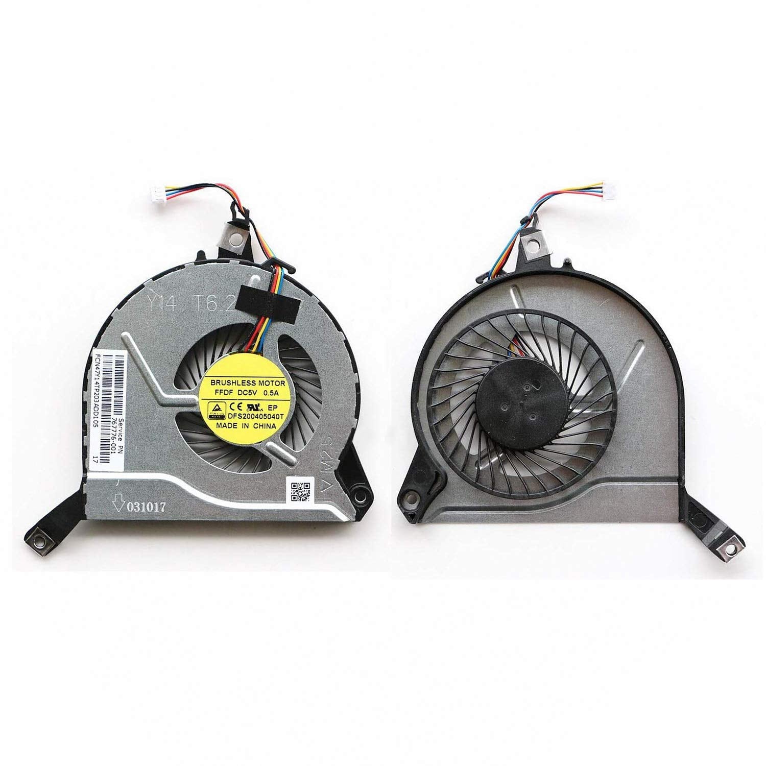 CPU Cooling Fan Replacement for HP Envy 15-K 15T-K 17-K 17T-K Series 17-K011NR 17-K073CA 17-K081NR 17-K150NR 17-K151NR 17-K153NR
