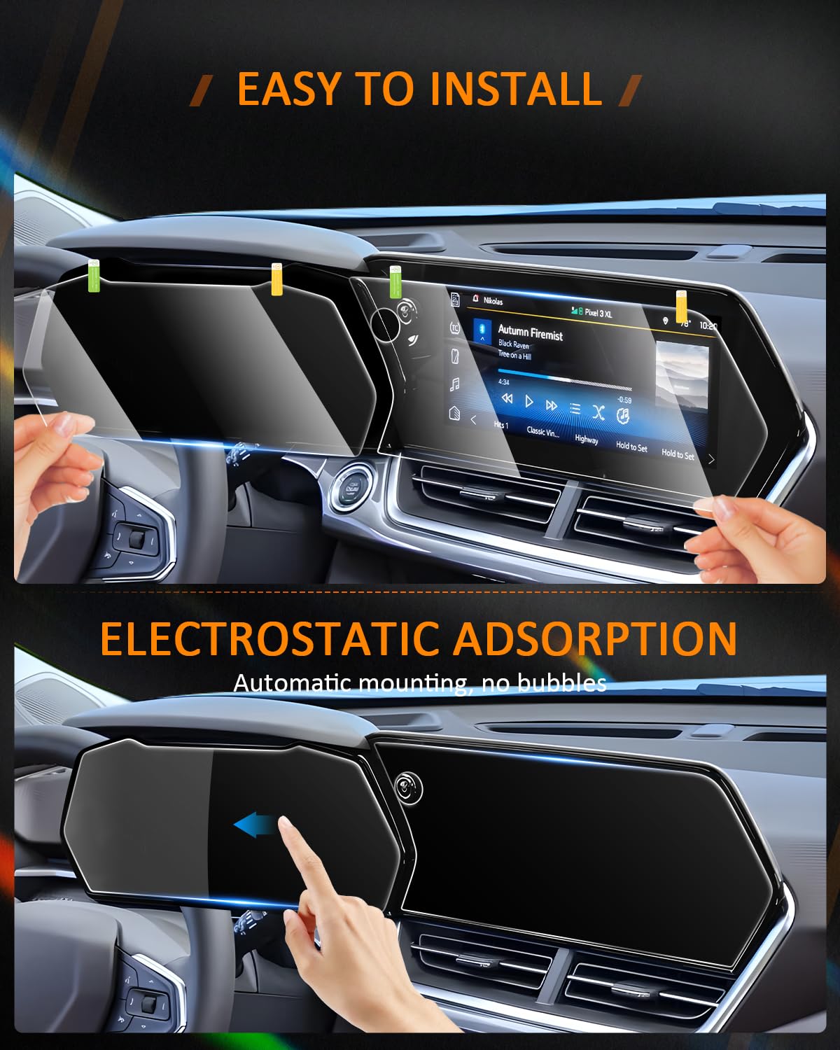 Cdefg 2 Pack Trailblazer 2024 2025 Screen Protectors, 11' Touchscreen & 8' Gauges, For Chevrolet 2024 2025 Trailblazer Accessories (Ls, Lt, Activ, Rs), Hd Tempered Glass