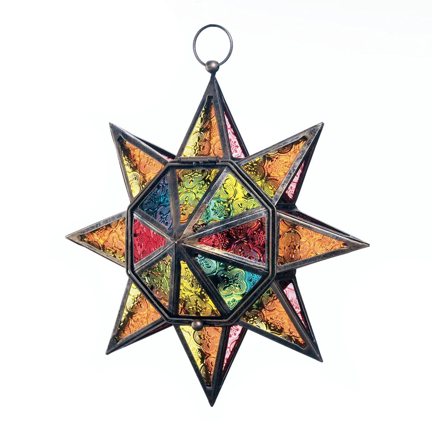 Gallery of Light 10018326 Multi Faceted Colorful Star Lantern, No Size, Multicolor