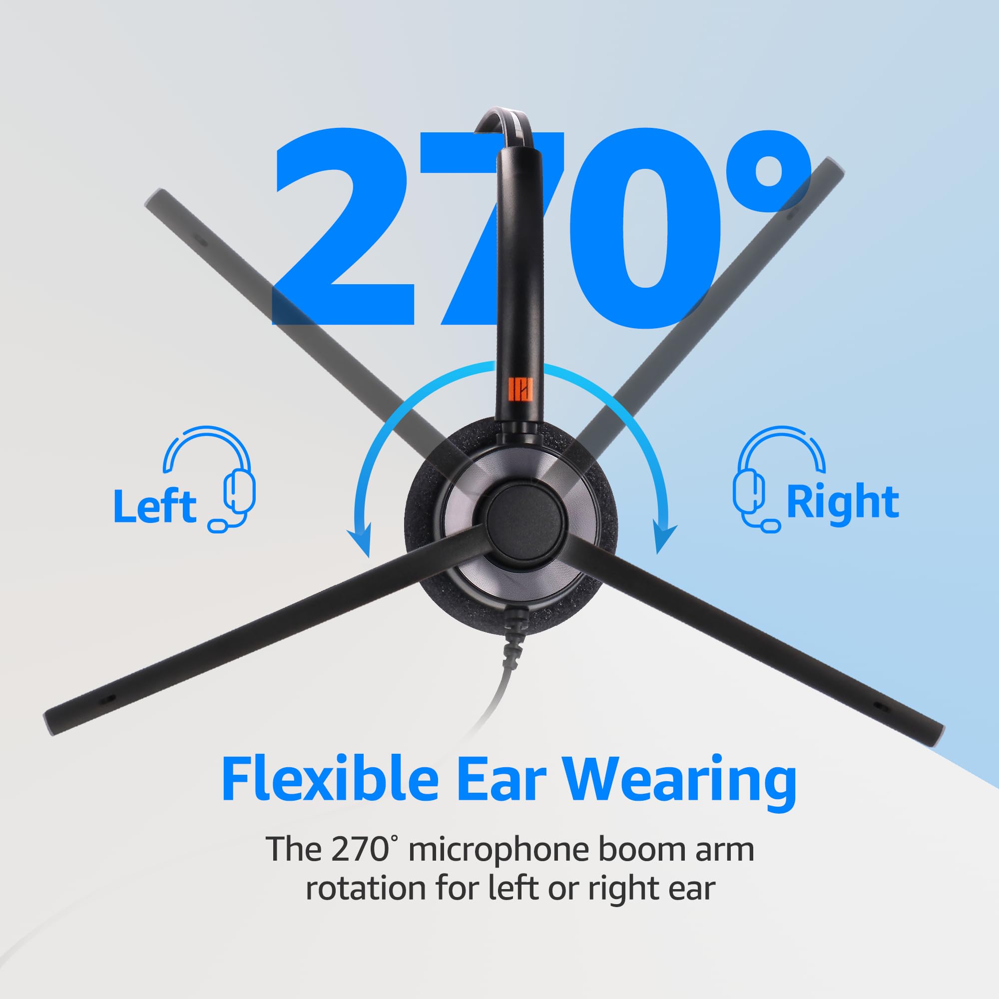 Ipd Iph-160 Phone Headset With Noise Cancelling Microphone For Office And Call Center- Comapatible With Polycom Vvx, Aastra,Avay