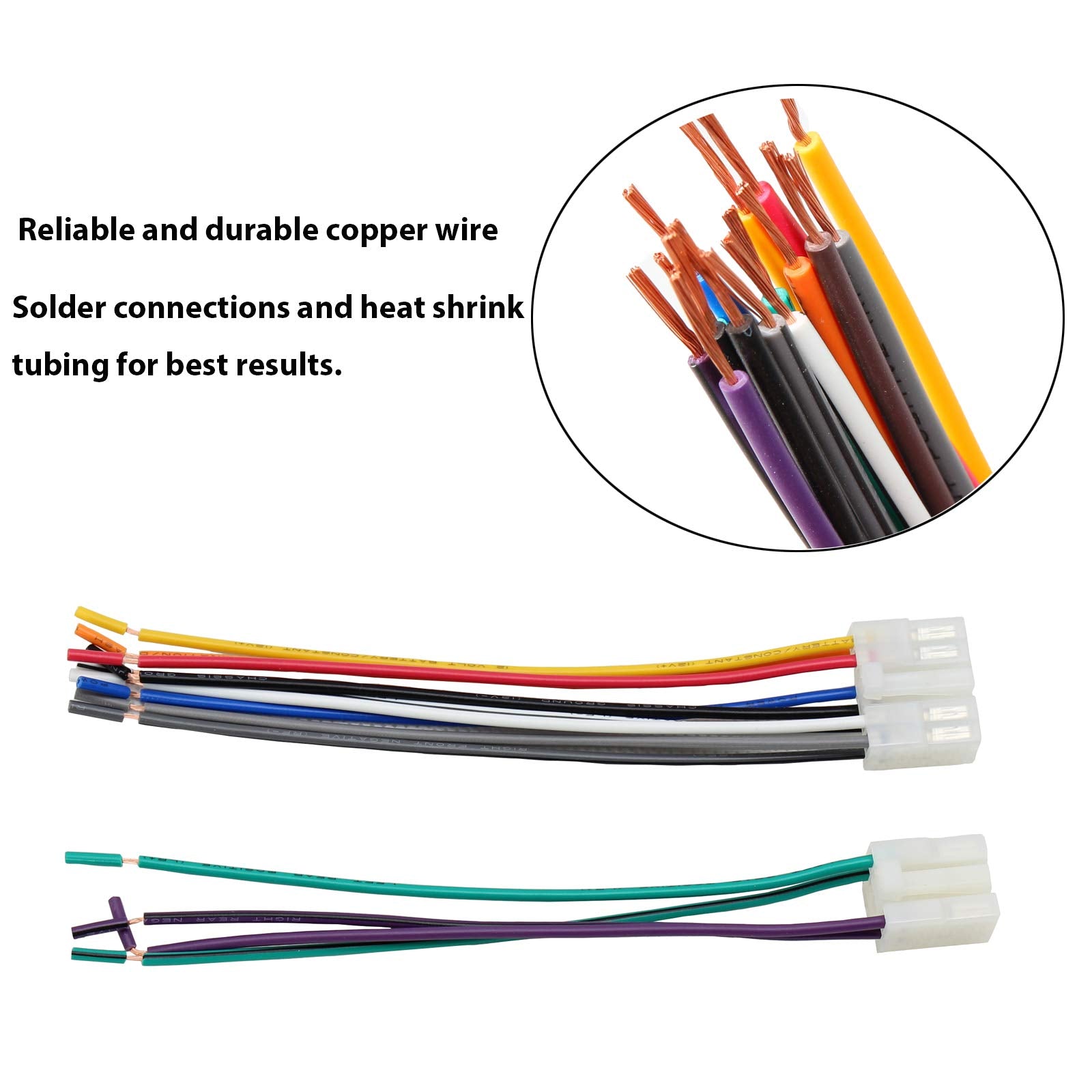 Red Wolf Car Radio Reverse Wiring Harness Adapter Select For Toyota Corolla 1987 2010, Tundra 1999 2017, Scion 2005 2018, Lexus 1990 2003 Non Jbl System, Replace Oem Stereo Wire Cable Plug