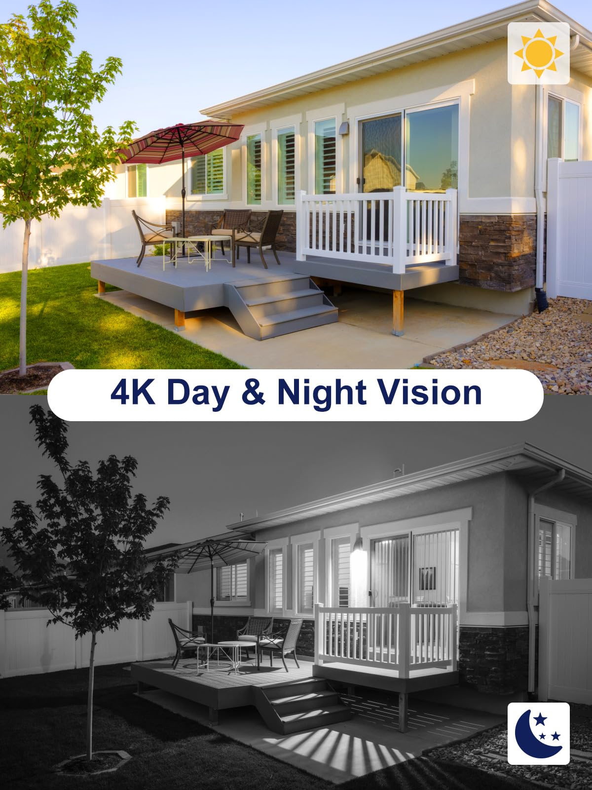 Anpviz 4K Poe Ip Camera Outdoor, 8Mp Smart Dual Light Turret Camera, Human/Vehicle Detection, 2.8Mm Lens, Hybrid Color Night Vis