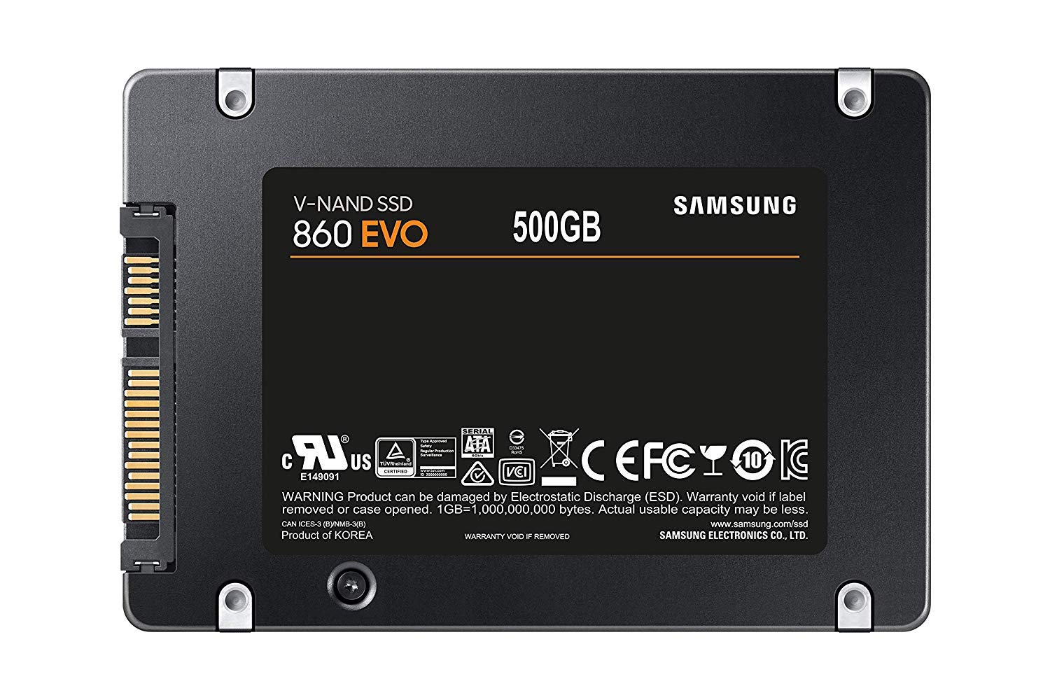 Samsung 860 Evo 500Gb 2.5 Inch Sata Iii Internal Ssd (Mz-76E500B/Am)