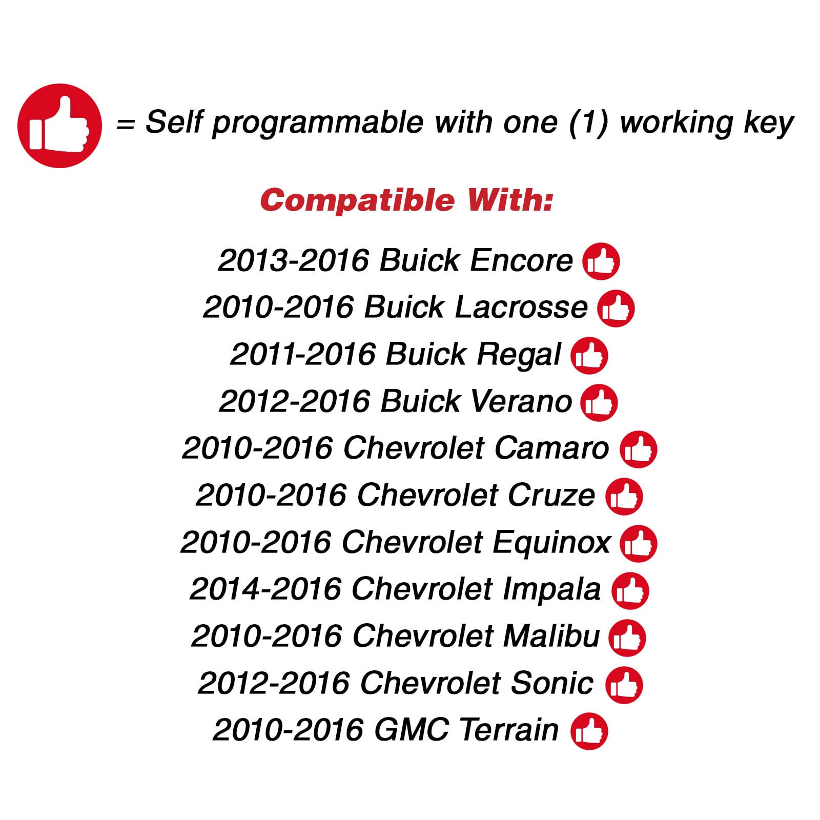 Keylessoption Flip Remote Key Fob 5Btn Remote Start For Gm (Oht01060512)