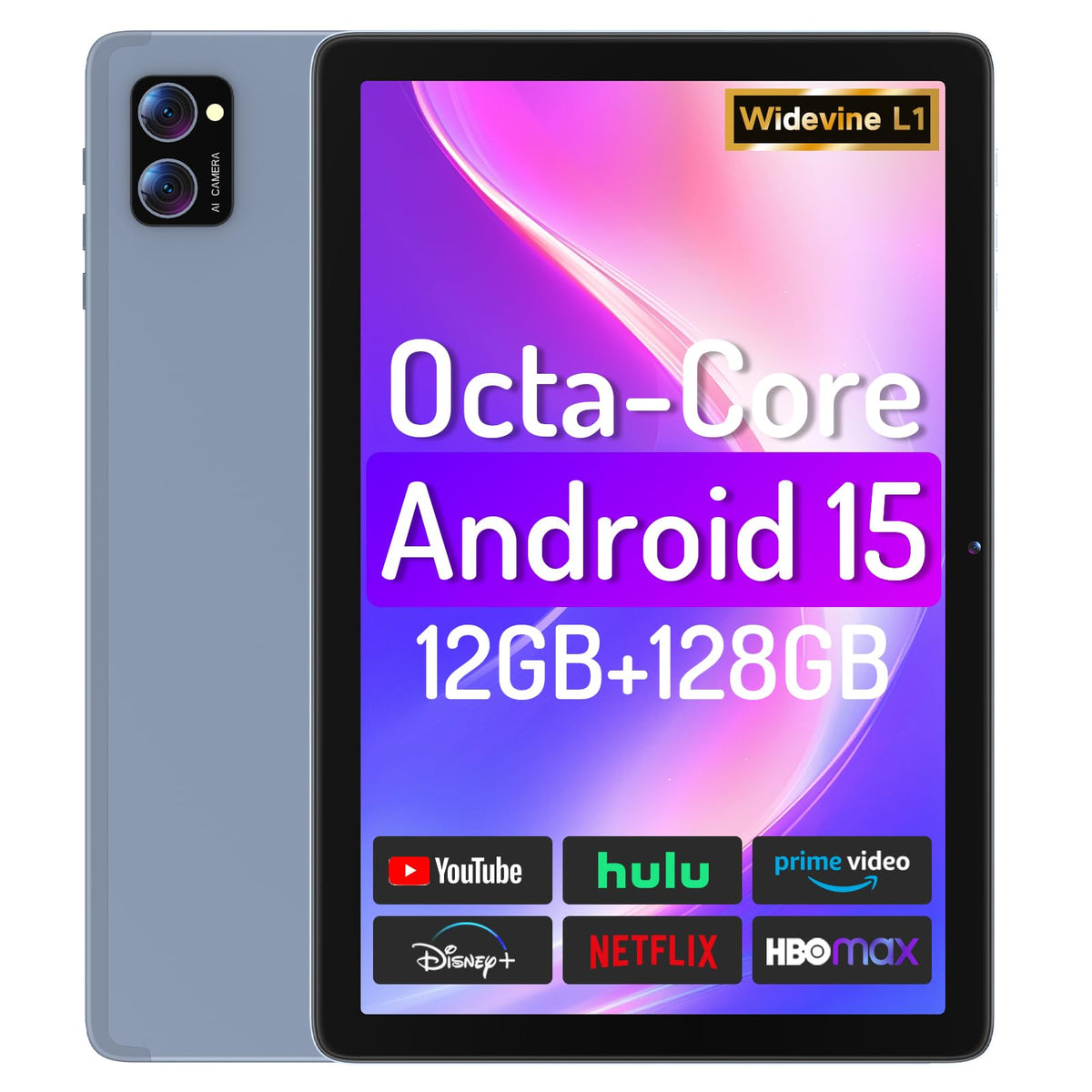 Lectrus Android 15 Tablet, 10.1-Inch Tablets Pc, 12Gb Ram +128Gb Rom (Expand To 2Tb), Octa-Core, Hd Ips Touchscreen, 10H Battery