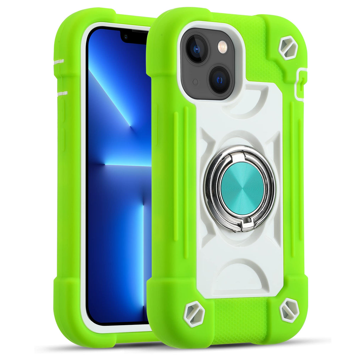 Markill Compatible With Iphone 13 Mini/Iphone 12 Mini Case 5.4 Inch With Built-In 360   Rotating Ring Stand, Military Grade Drop