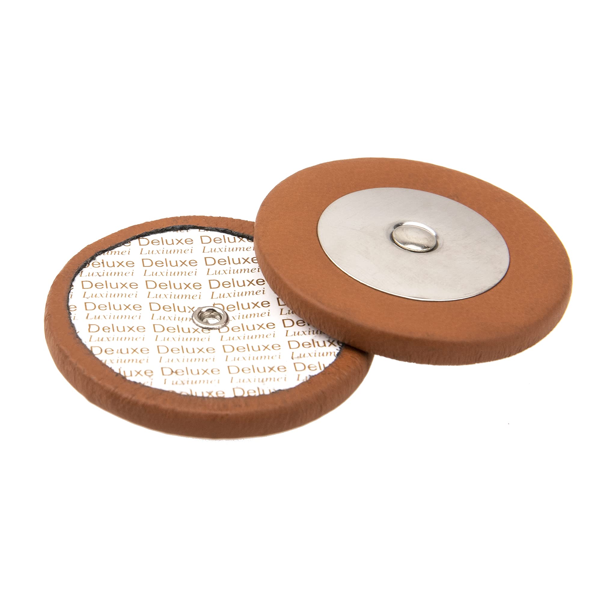 25Pcs Yootones Sax Leather Pads 14 Sizes Replacement Accessories Compatible With Alto Saxophone Brown