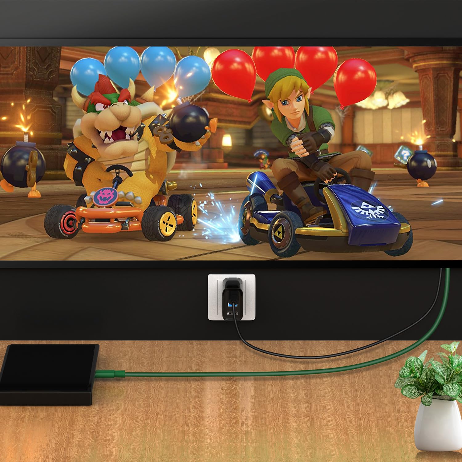 Boreguse Switch Dock For Nintendo Switch Dock/Nintendo Switch Oled Dock, 6Ft Switch Tv Dock, Steam Deck Dock Cable With 4K/1080P