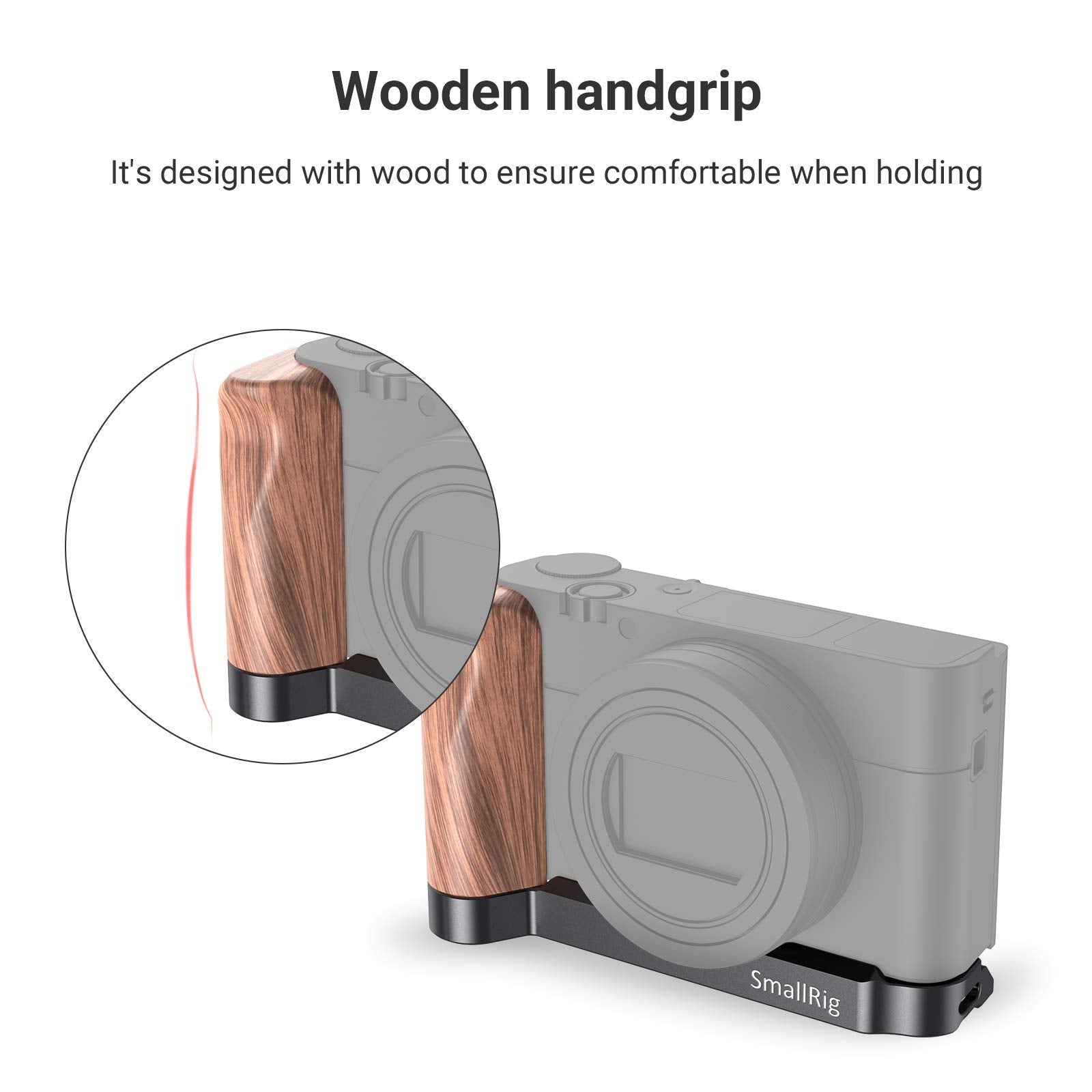 Smallrig L-Shape Bracket Wooden Grip For Rx100 Iii/Iv/V (Va) / Vi/Vii Camera - Lcs2467