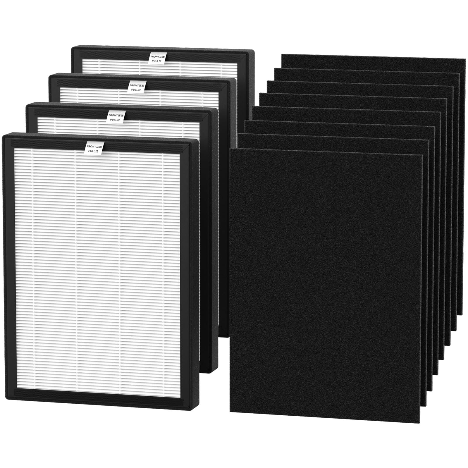Prohepa 9000 Hepa Replacement Filter Compatible With Veva Prohepa 9000 Air Puri Fier, Including 4 True Hepa Filters & 8 Carbon F
