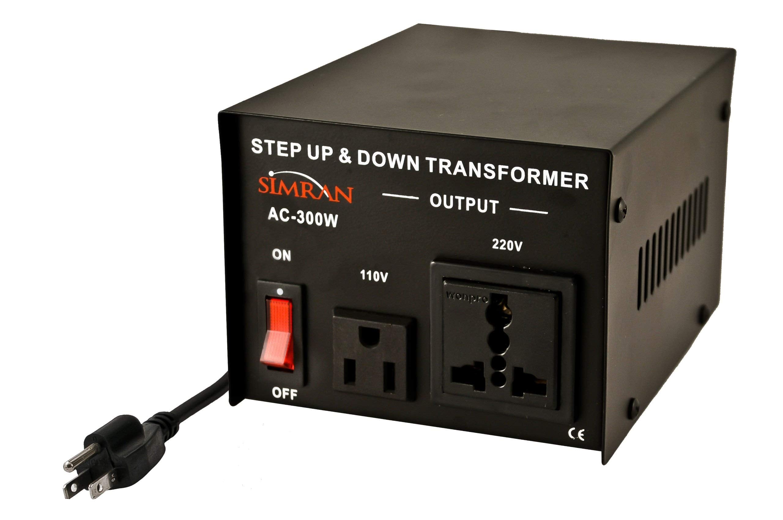 Simran Ac 300 Step Up/Down Voltage Converter Transformer 110V/220V   300 Watts,Black