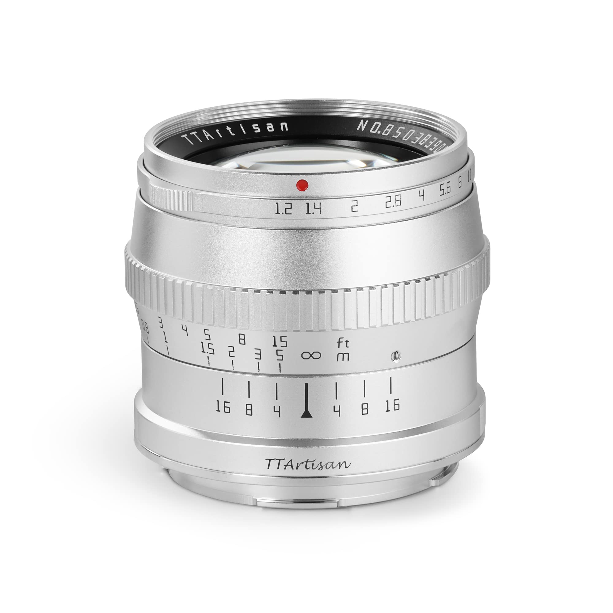 Ttartisan 50Mm F1.2 Aps C Manual Focus Lens Large Aperture Compatible With Leica T Tl Tl2 Cl Sigma Fp(Leica L Mount, Silver)