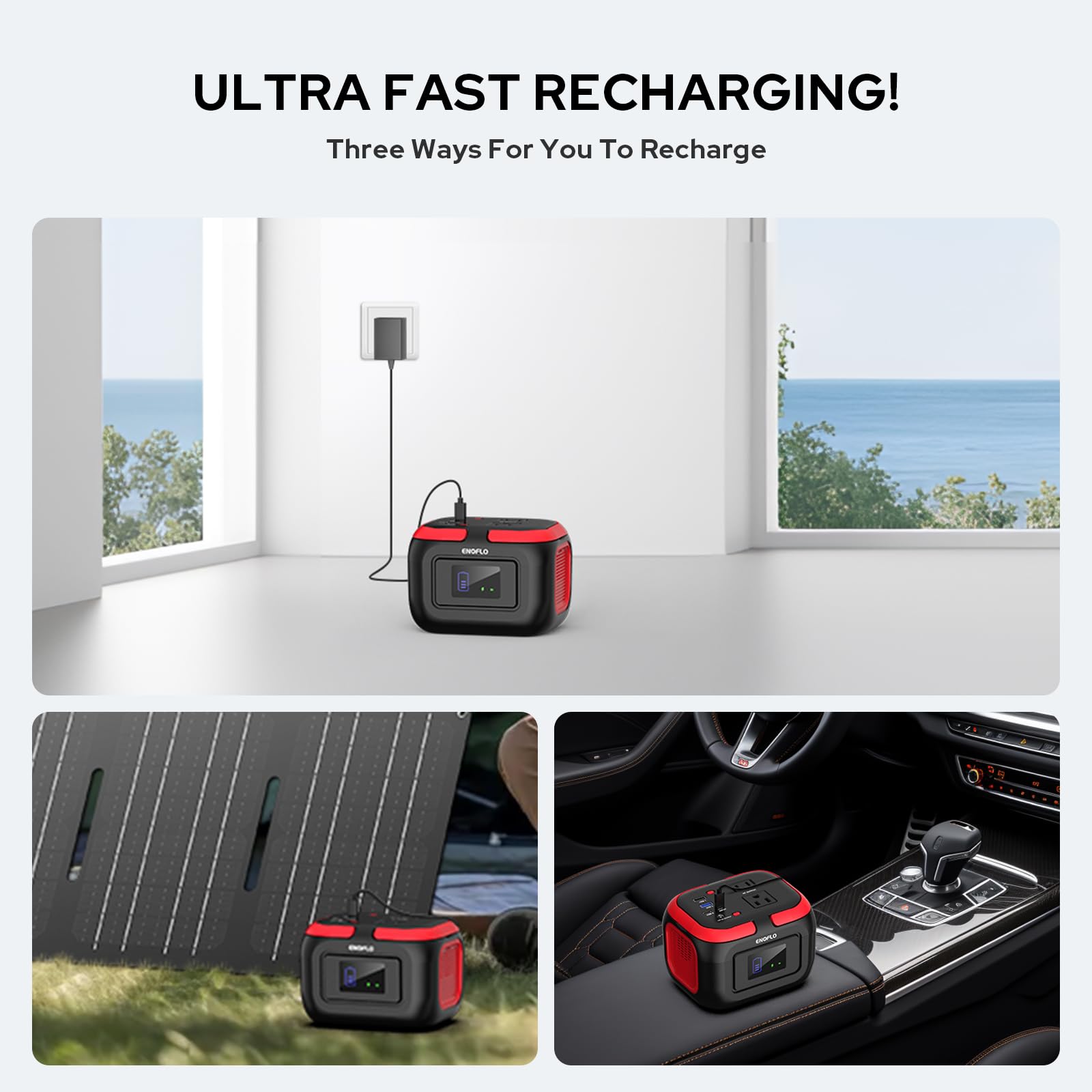 Portable Power Station, 97Wh Solar Generator, Lithium Battery Power With 110V Ac 120W Peak Socket/Dc/Usb Qc3.0/Led Light For Out