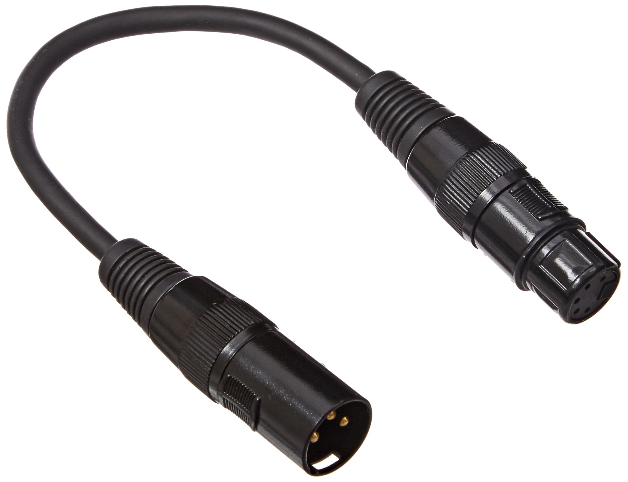 ADJ Products AC5PM3PFM 5P Male XLR to 3P Female XLR Cable, Black