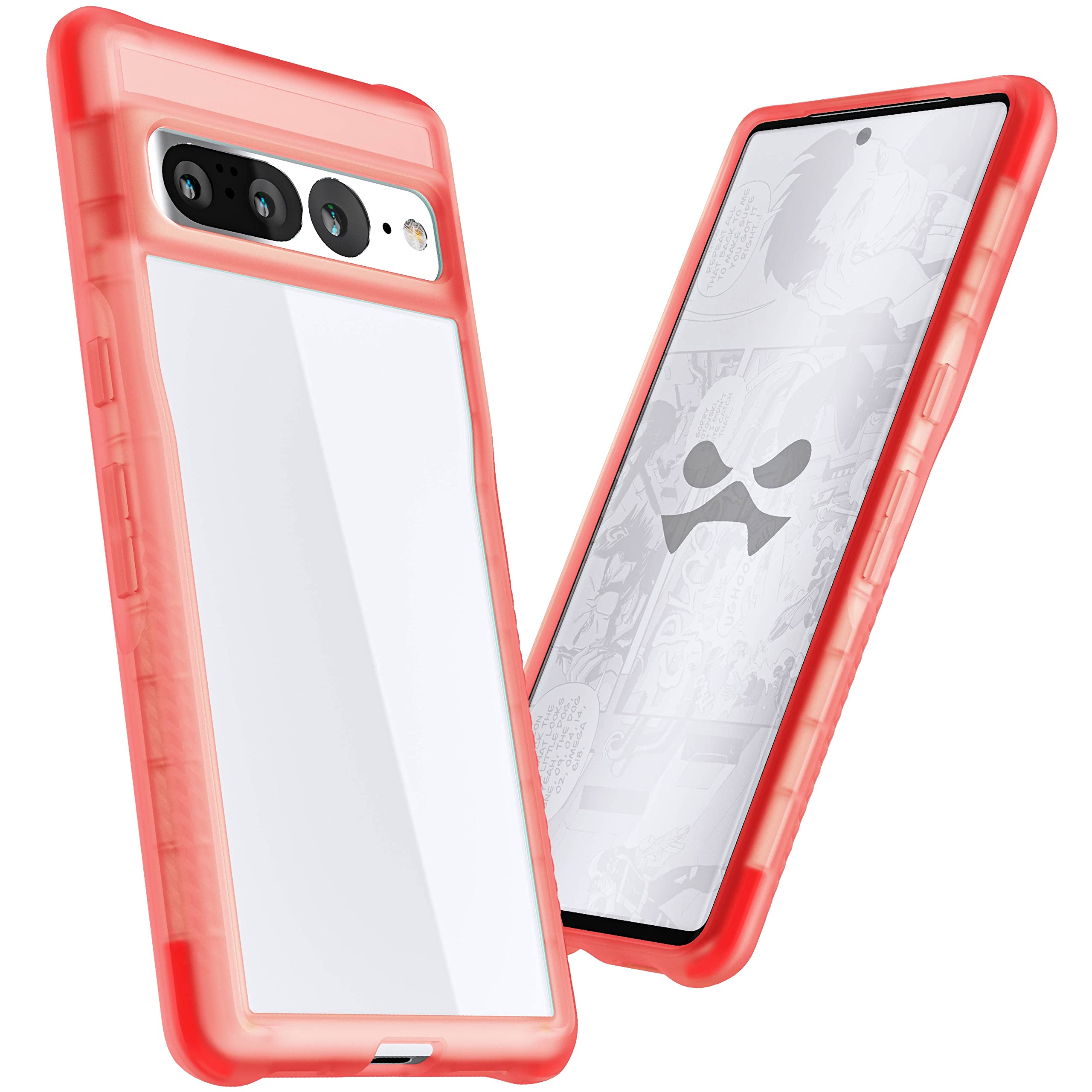 Ghostek Covert Pixel 7 Case For Women Girls With Clear Ultra Slim Thin Design And Non Slip Grip Bumper Supports Wireless Chargin