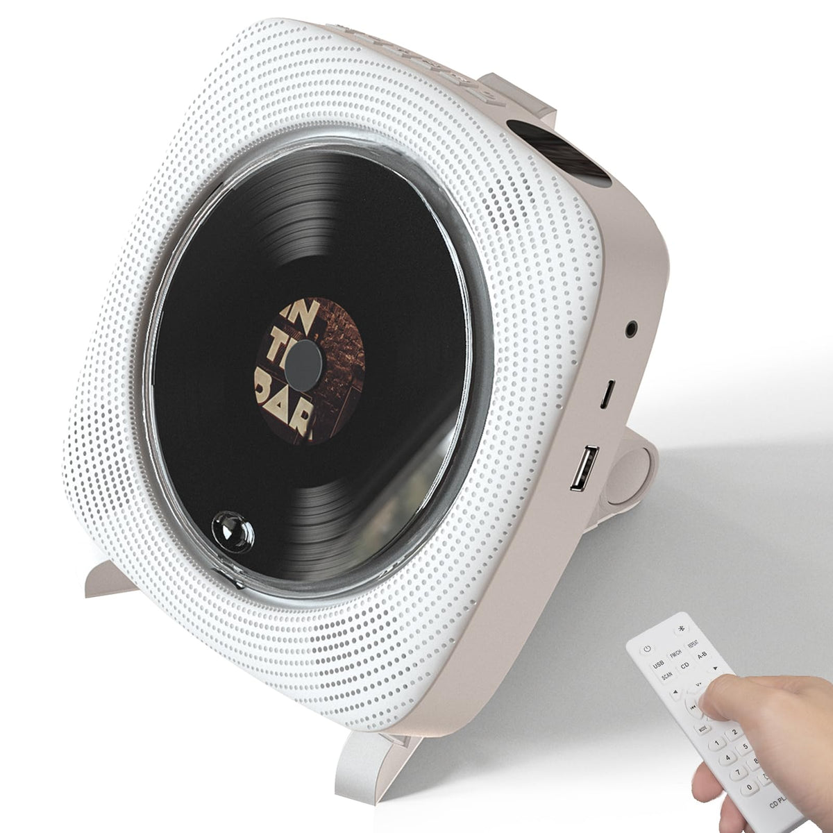 Realinkus Cd Players For Home, Portable Cd Player With Speakers, Fm Radio, Remote Control, Aux Port, Usb Read, Compatible Format