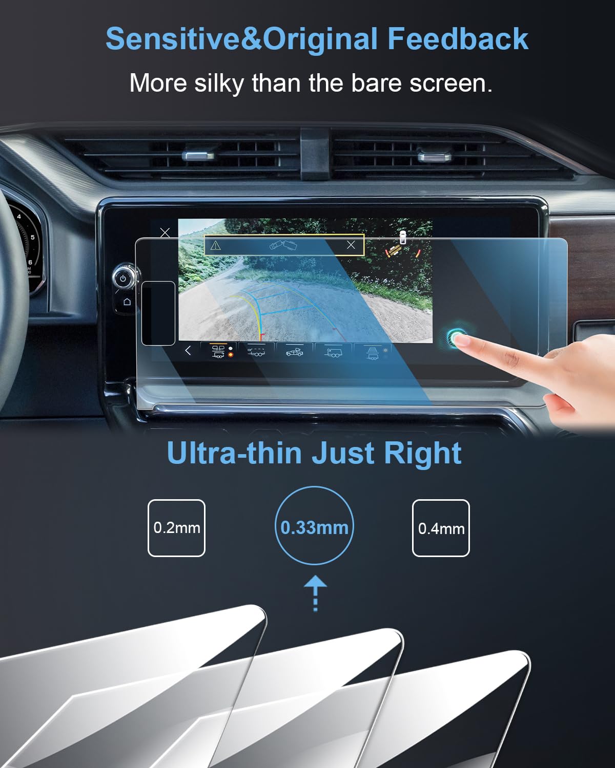 Weipin For 2022 2024 Sierra 1500& 2024 Sierra 2500Hd 3500Hd(Buttons On The Screen) 13.4 Inch Screen Protector For 2024 Sierra 15