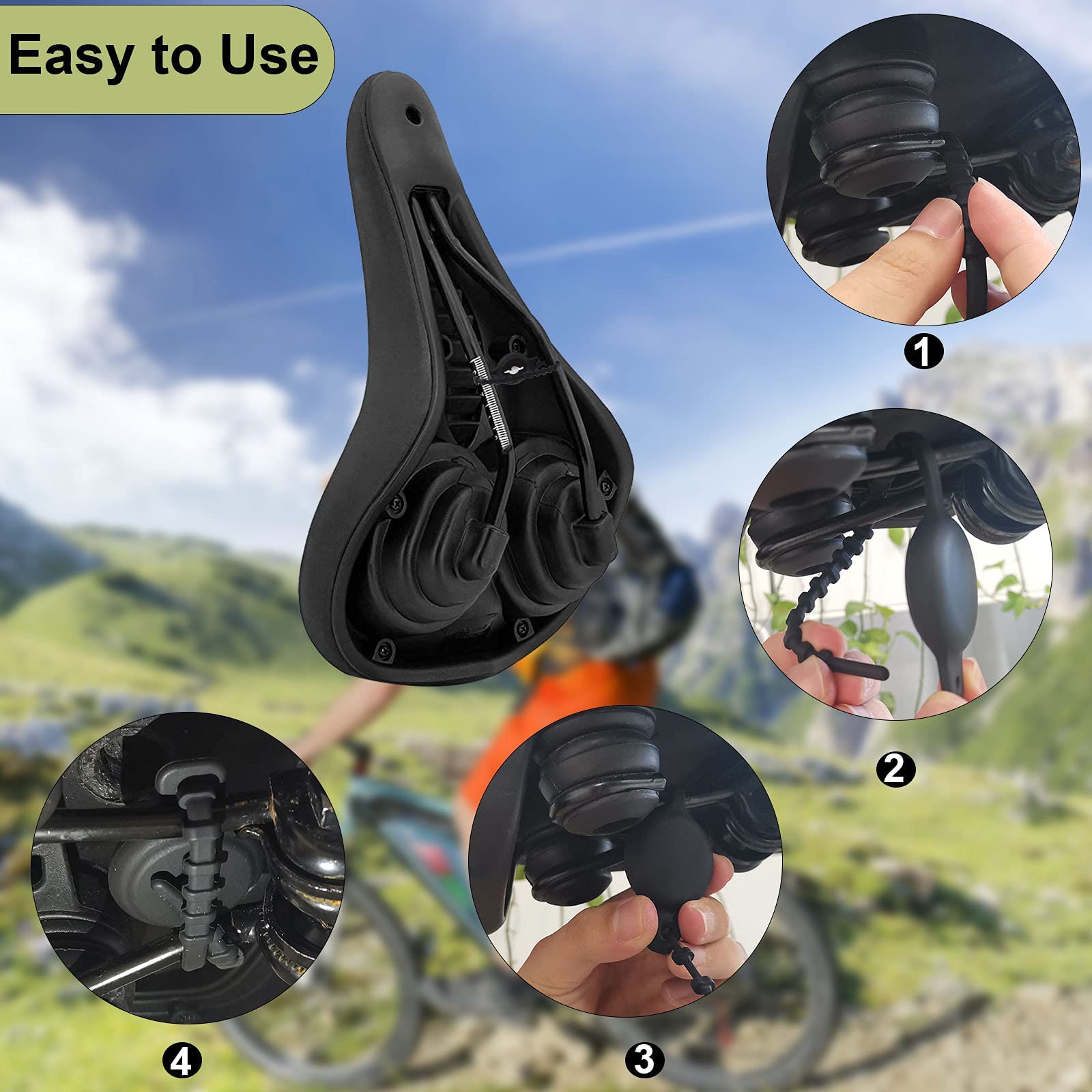 Toovren Airtag Bike Mount For Hidden Under Seat, Bike Gps Tracker Anti Theft Case Compatible For Airtag, Mount Anywhere, 2 Pack