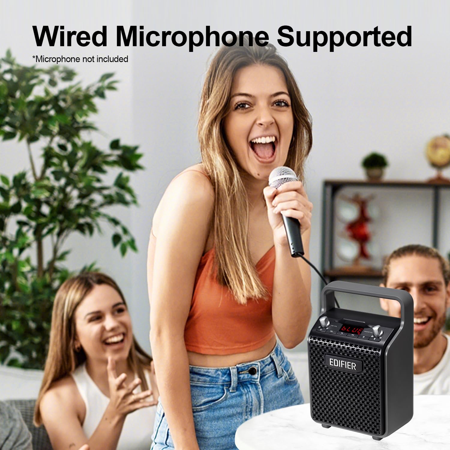 Edifier Pp205 Loud Bluetooth Speaker, 24W Portable Speakers Wireless With Bluetooth 5.0, Line In, Usb, Type-C, Micro Sd Card Inp