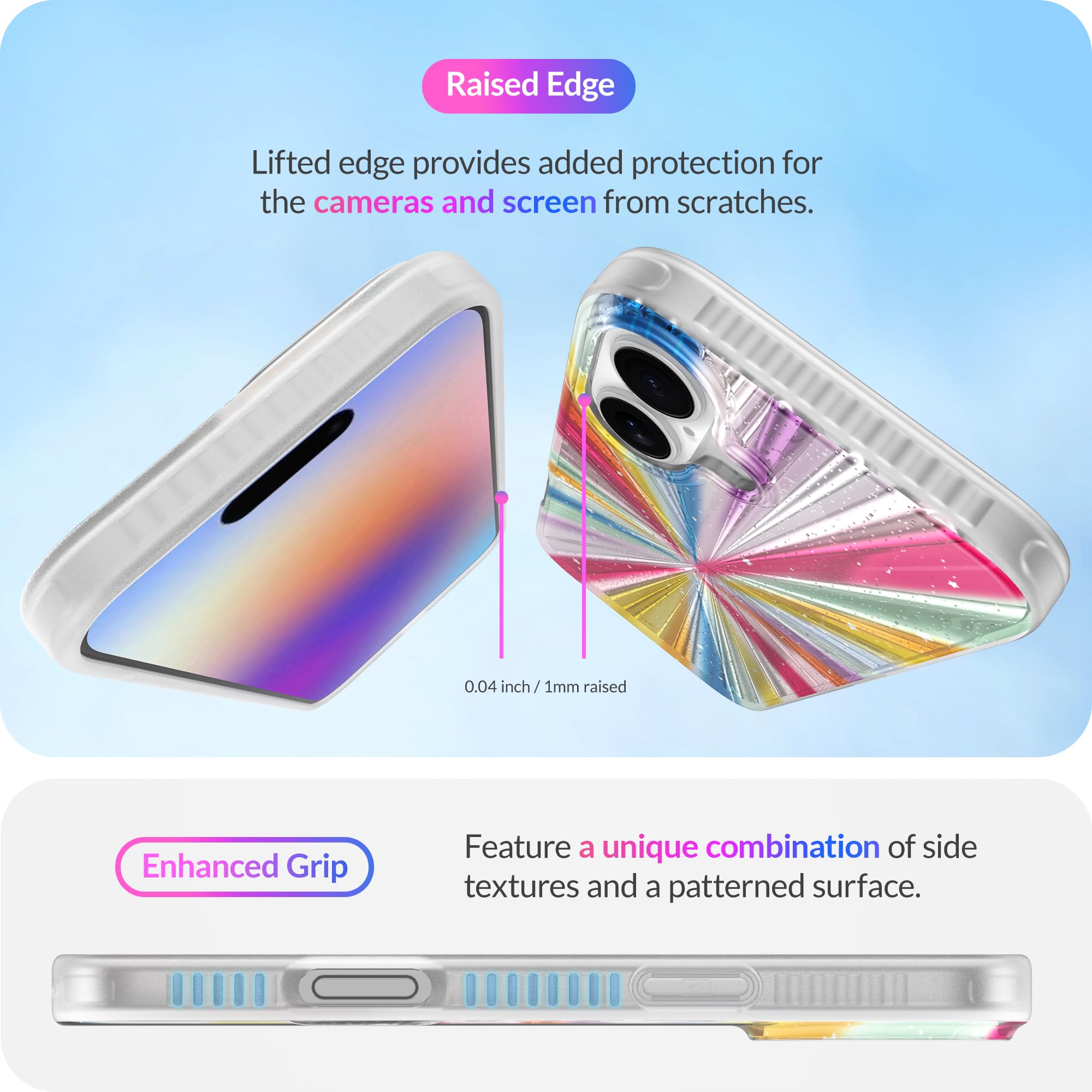 Lonli Hue   For Iphone 16 Plus Case   Cosmic Portal Phone Case   [360 Shock Absorbent Bumper]   Cute, Unique And Aesthetic Phone