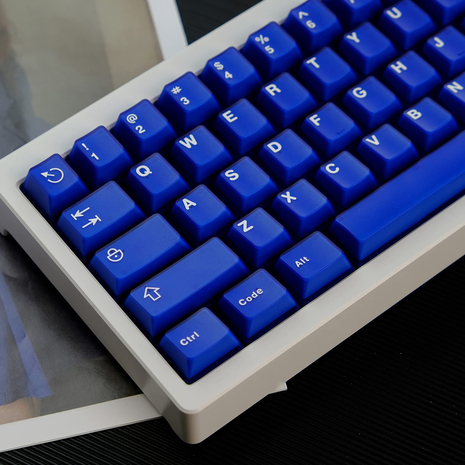 Pbt Double Shot Blue Keycaps Cherry Profile Translucent Keycaps Set 114 Keys Fit For Mechanical Keyboard 60% 65% 95% Cherry Mx S