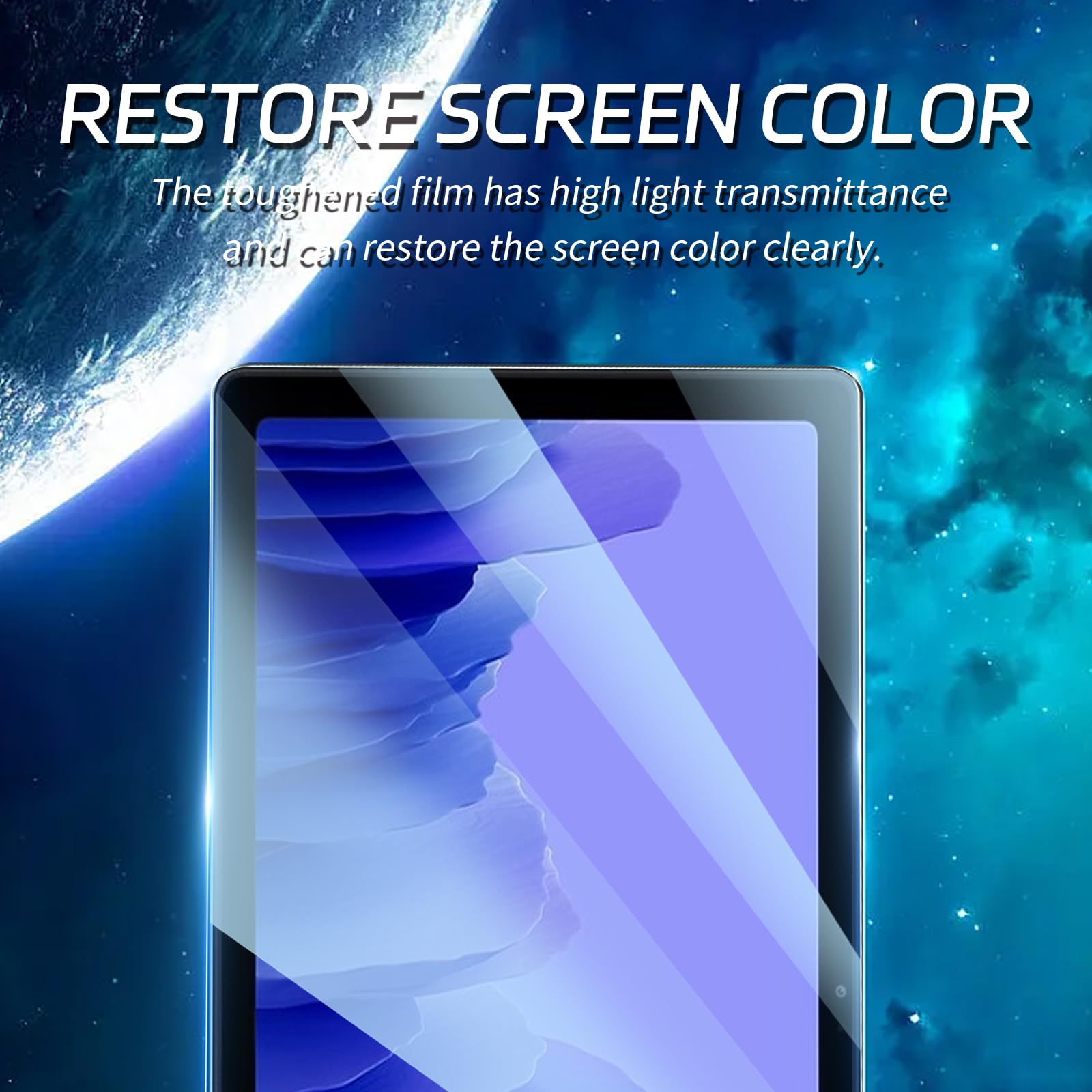 Zenrich [2Pack] Anti Blue Light Tempered Glass Screen Protector For Samsung Galaxy Tab A7 10.4'' (Sm T500/T505/T507/T509) With A