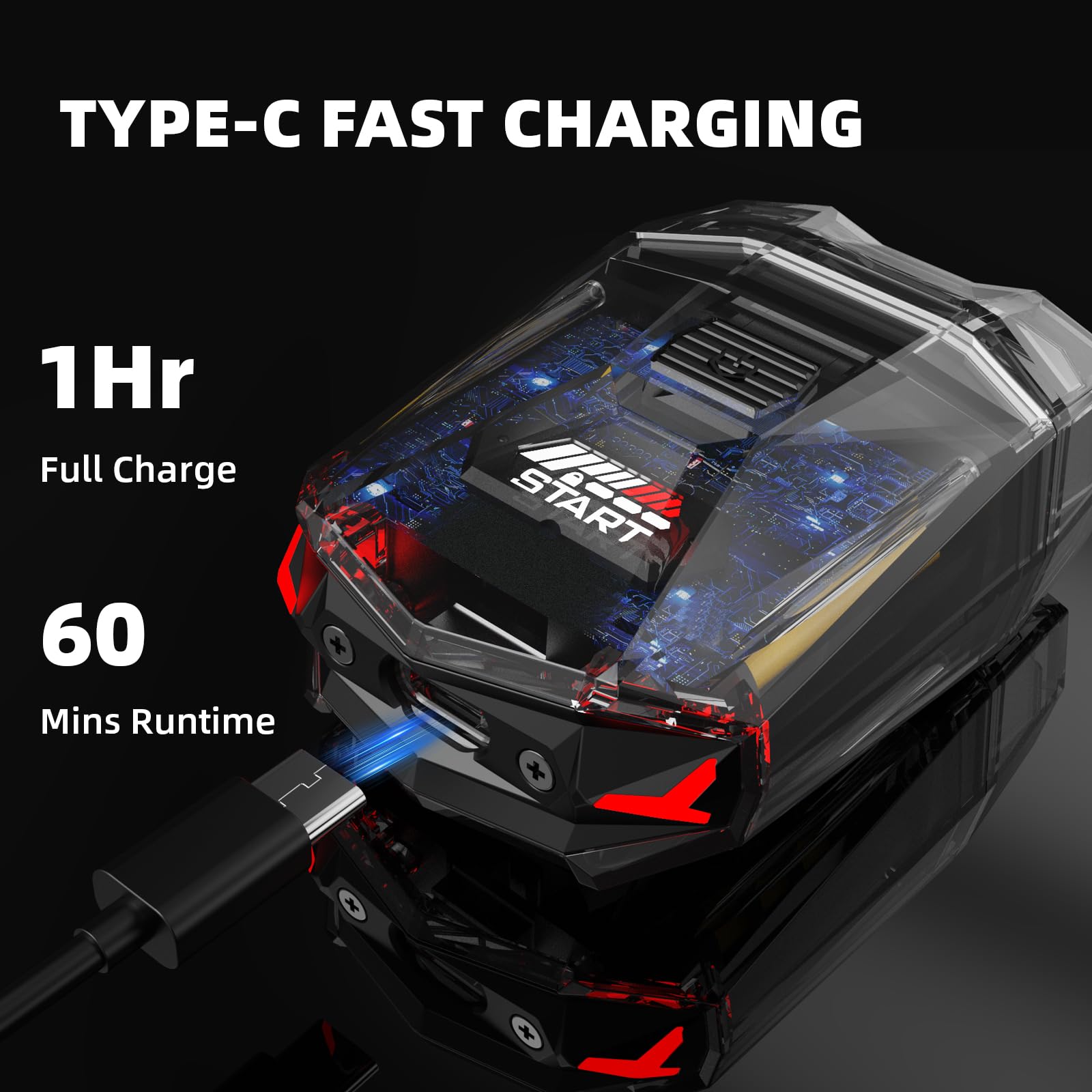 Cyberpunk Mini Electric Shaver, Portable Electric Razor For Men, Travel Shaver With Smart Display, Ipx7 Waterproof, Wet & Dry Sh