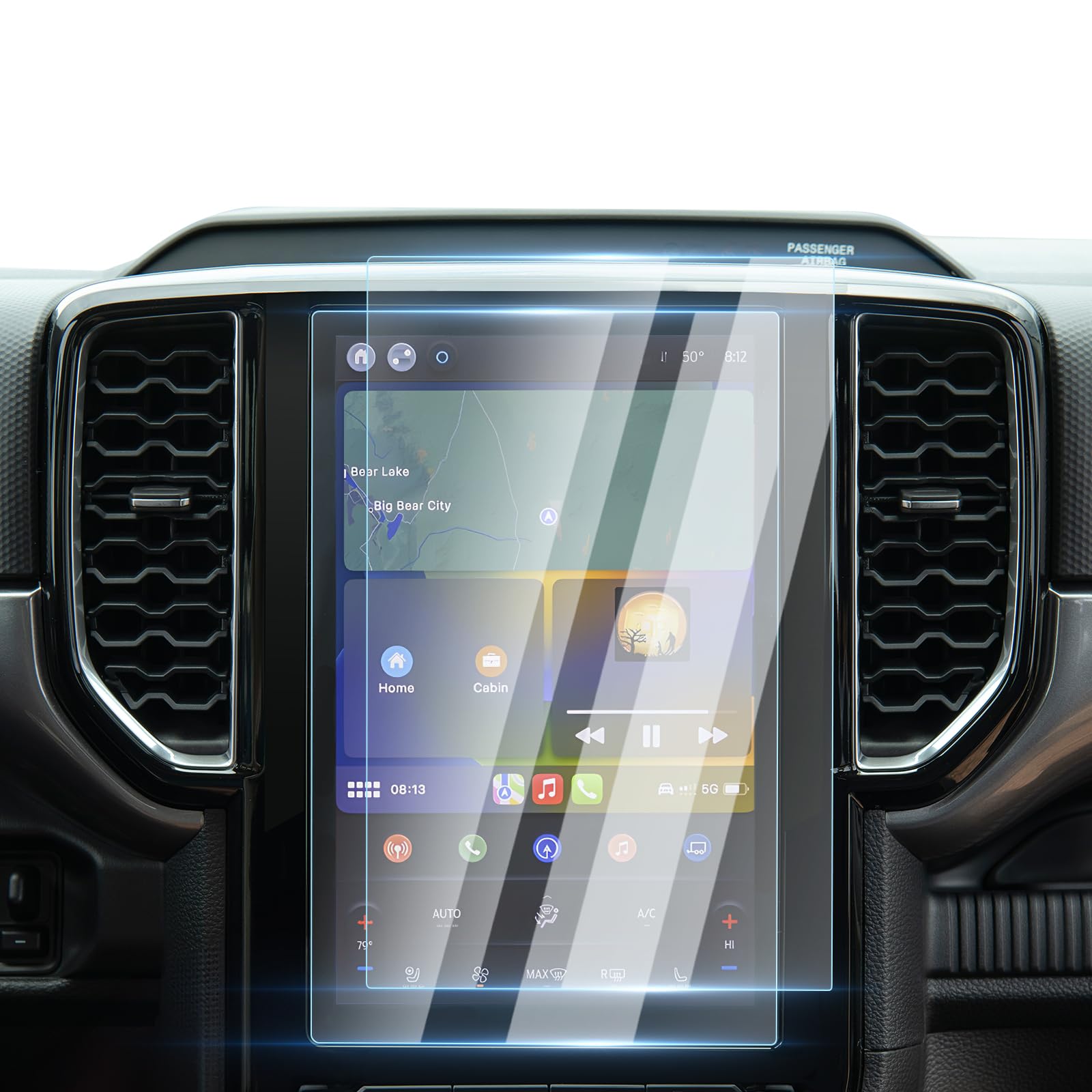 Karltys 2 Pack 10.1 Inch Screen Protector For Ford Ranger Xl/Xlt 2024 2025 (Not For Lariat/Raptor), Ranger Touchscreen Tempered Glass Protector Car Radio Screen Cover Anti Scratch Anti Glare