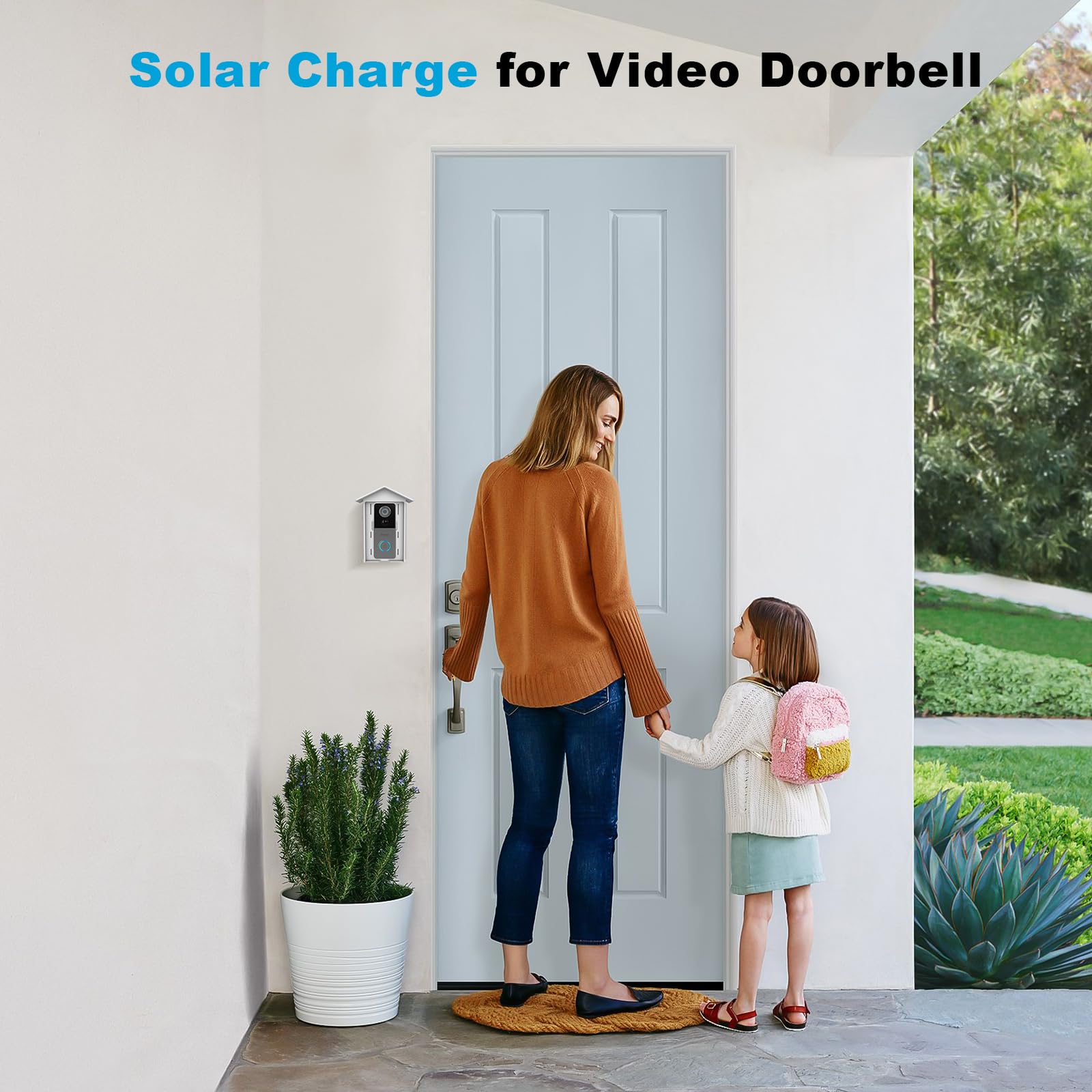 Generic Solar Charger For Video Doorbell, Compatible With Security Cameras, And All Battery-Powered Video Doorbells And Cameras